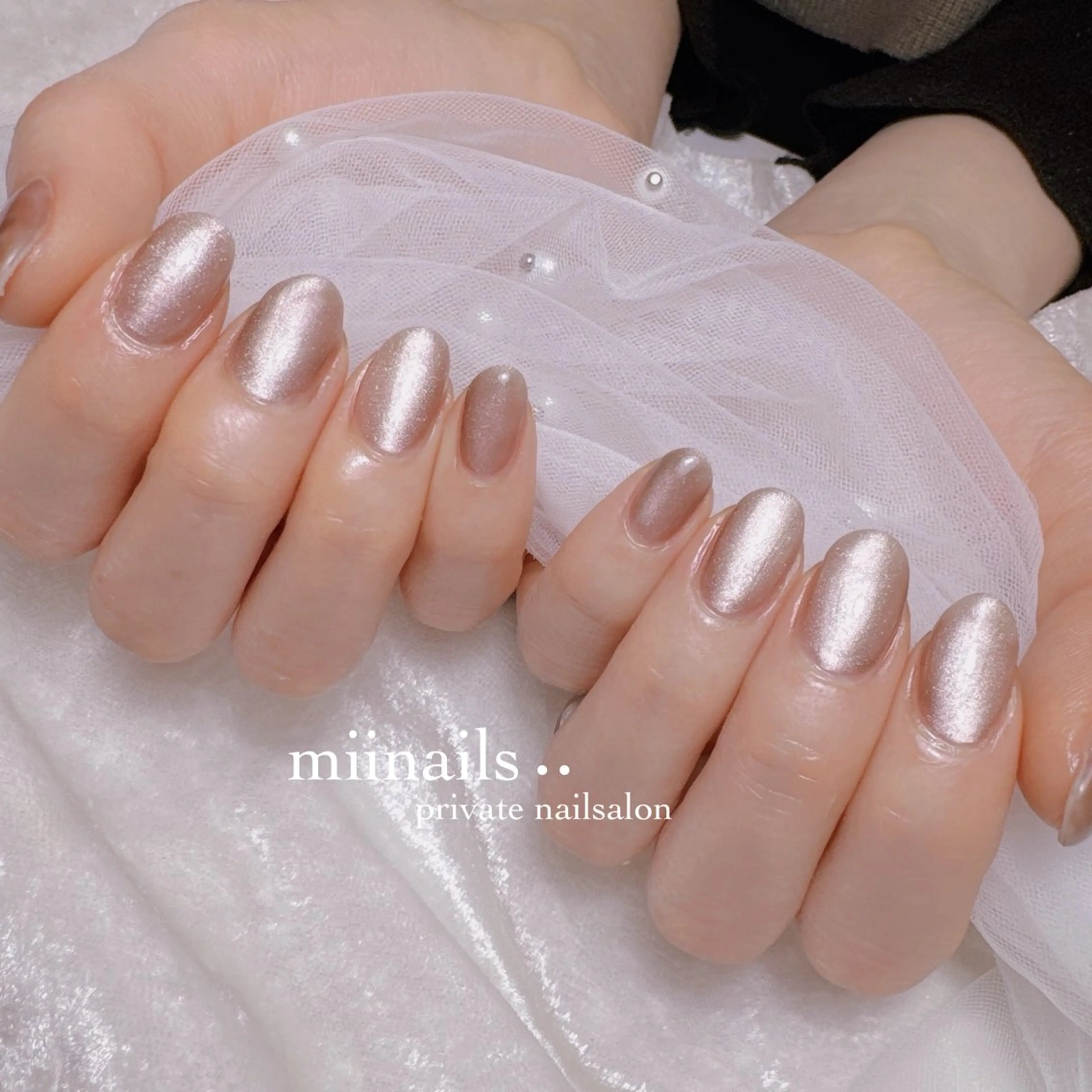 ネイル 韓国ネイル マグネットネイル ワンホンネイル ハンドネイル nailsalon miinailsのネイルデザイン