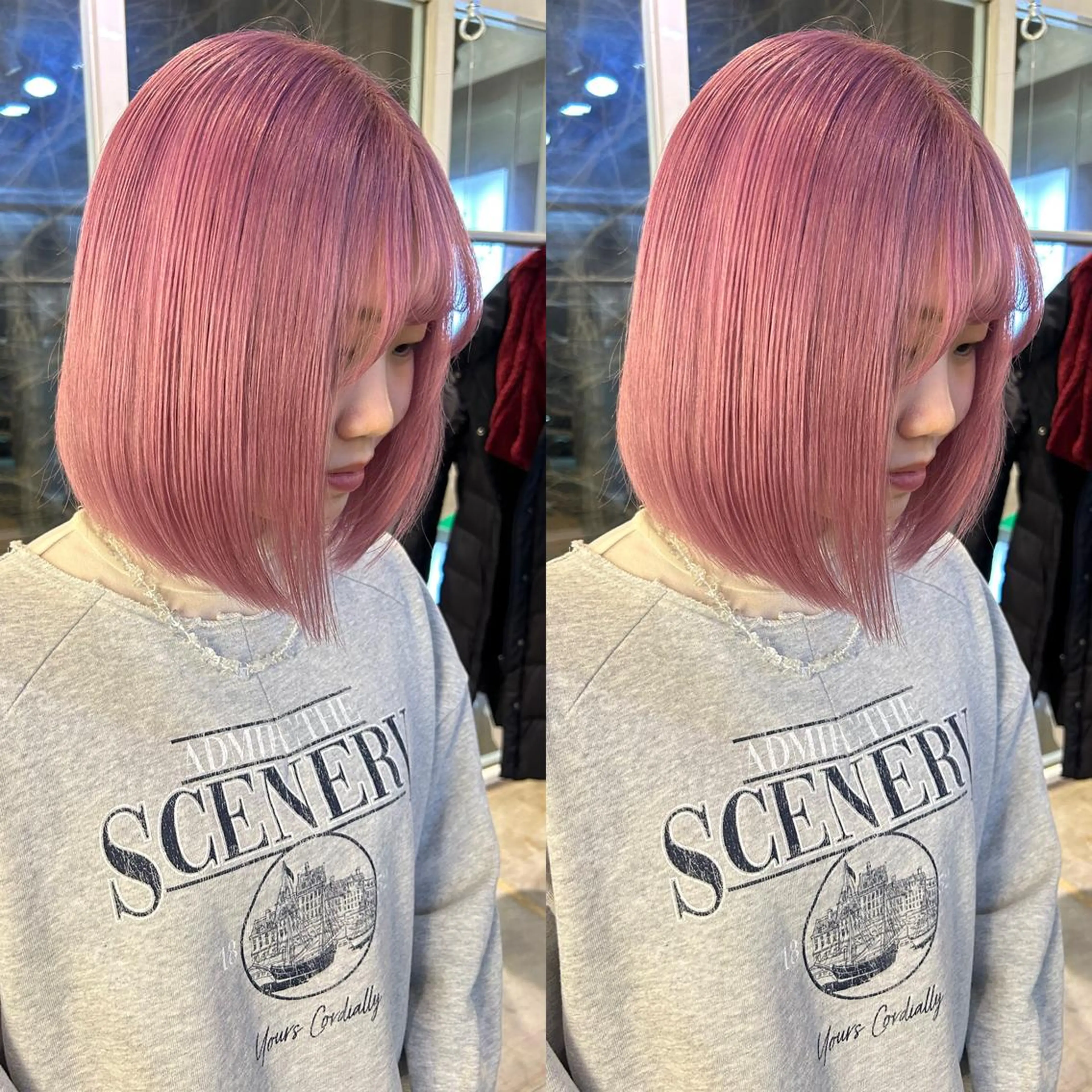 ミディアム カラー カット ヘアカラー トリートメント yoriダブルカラー 代表すがわらのヘアスタイル