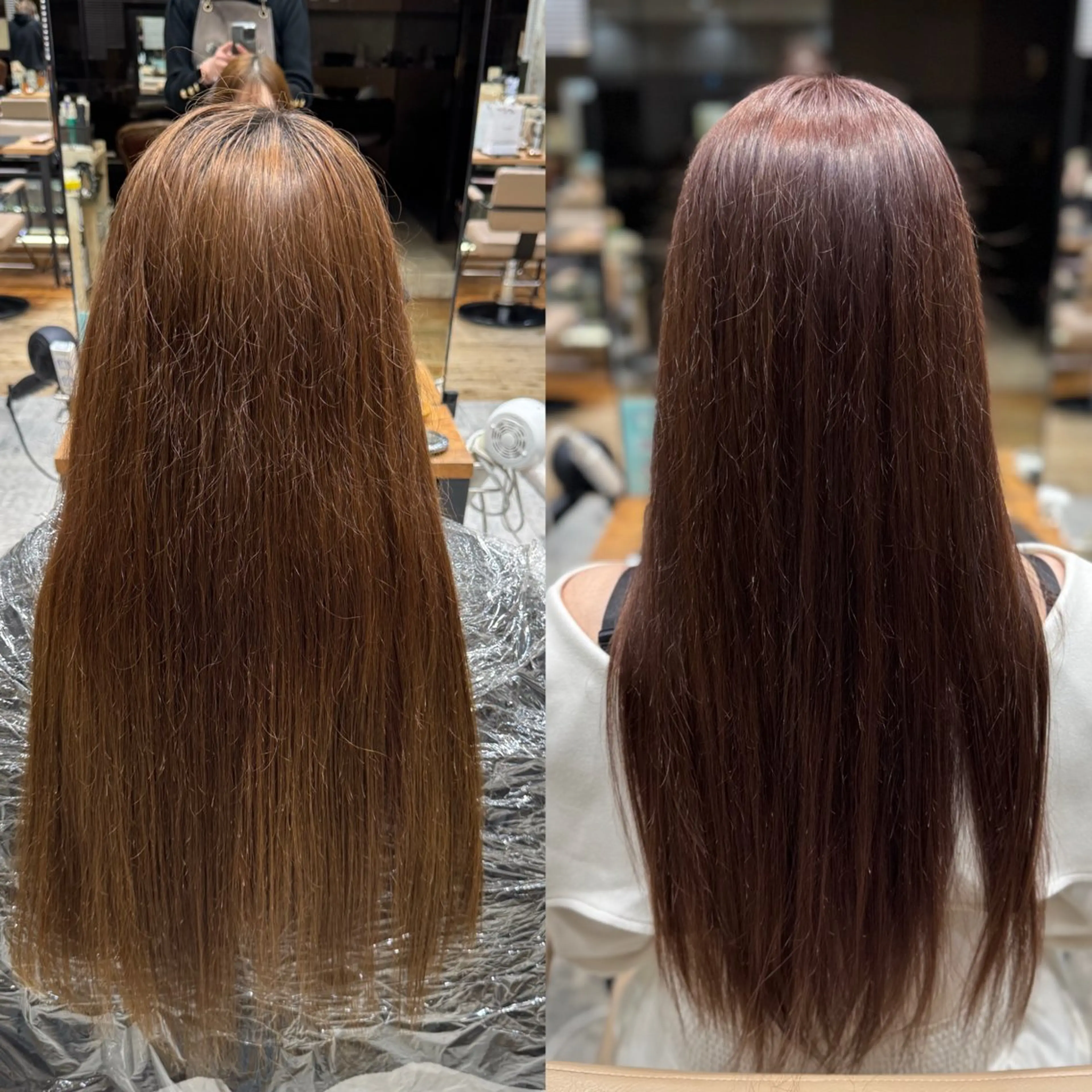 ロング カラー ベージュカラー ブリーチ ブラウンカラー ブラウンベージュ ショコラベージュ ヘアカラー レイヤー/顔まわり/ 透明感カラー/れいなのヘアスタイル