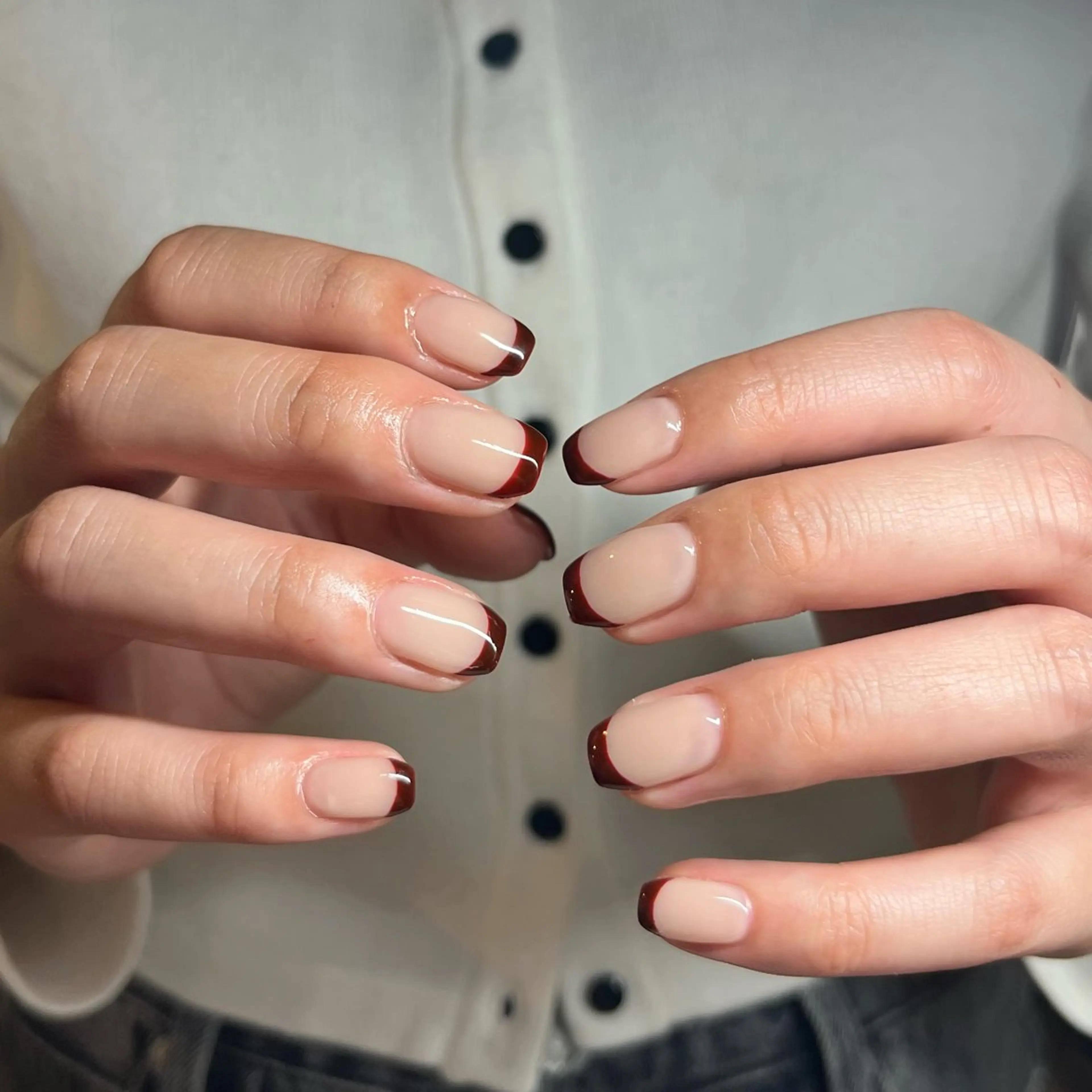 ネイル ボルドー フレンチネイル mitsuki / Manonのネイルデザイン