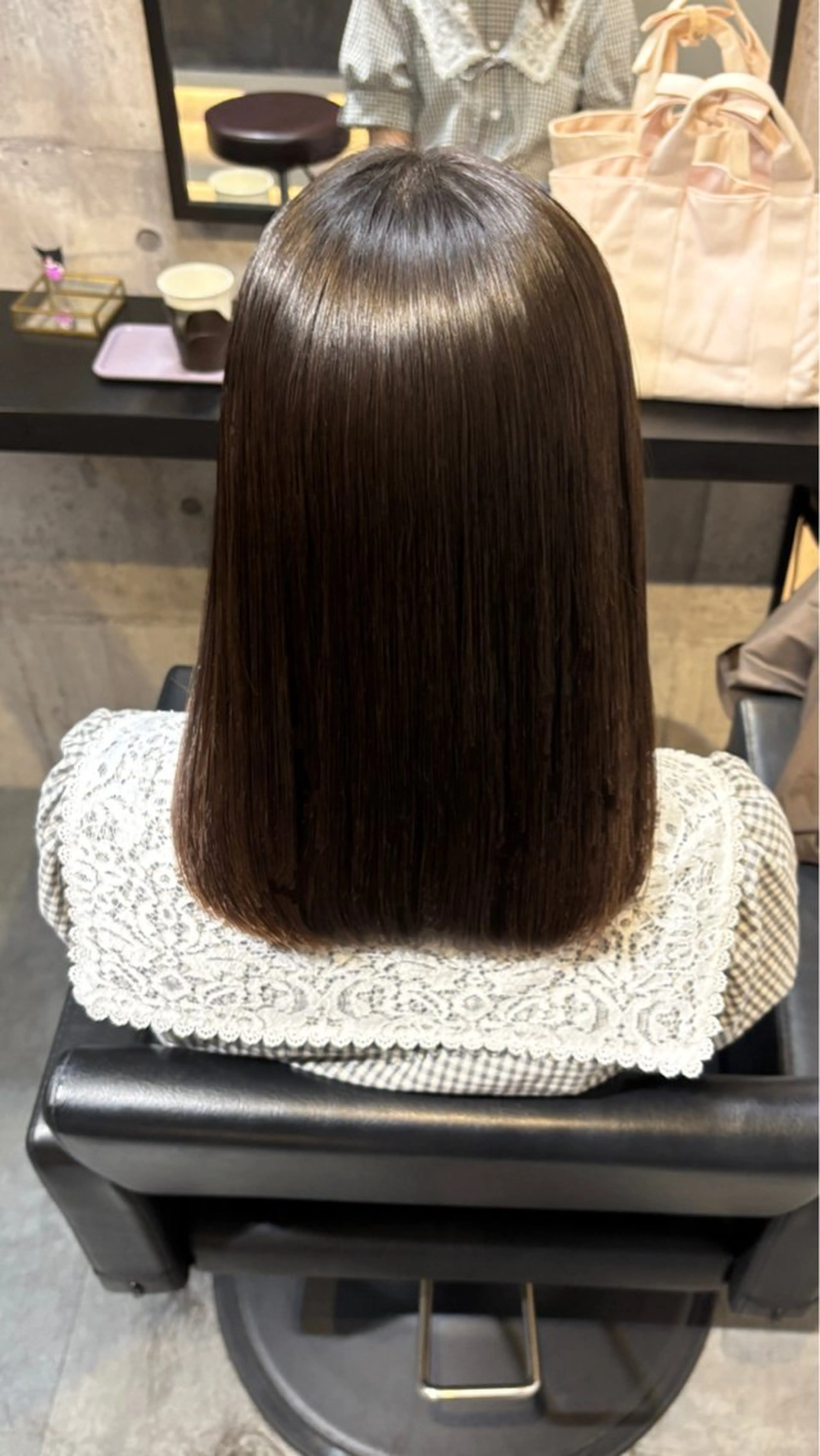 セミロング カット 縮毛矯正 .ˬ.☁️ྀི森本 怜奈ฅ⌯ ·̫ ⌯^のヘアスタイル