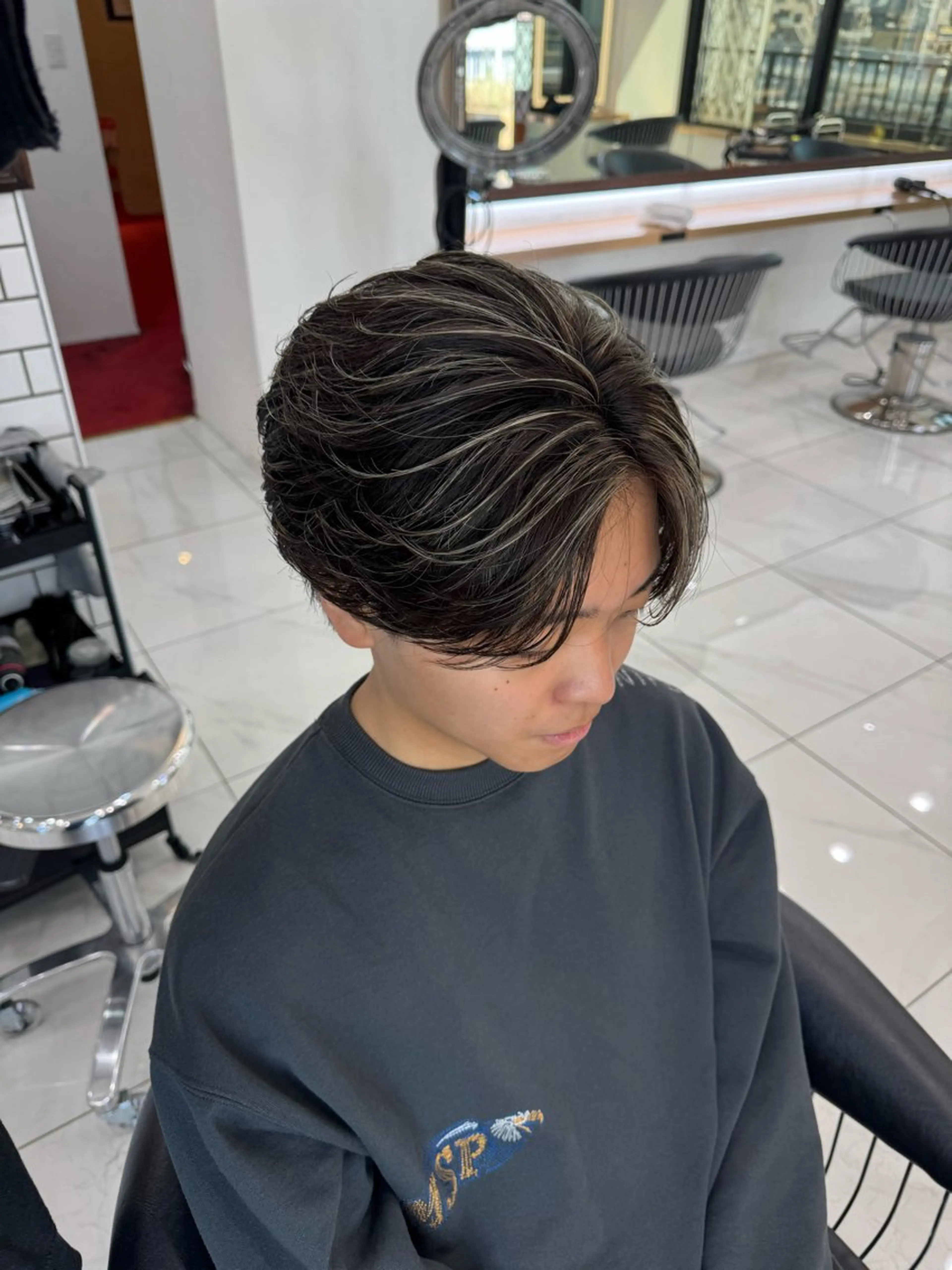 メンズ メンズメッシュ 白髪ぼかし/メッシュ ハイライト/ゆうとのヘアスタイル