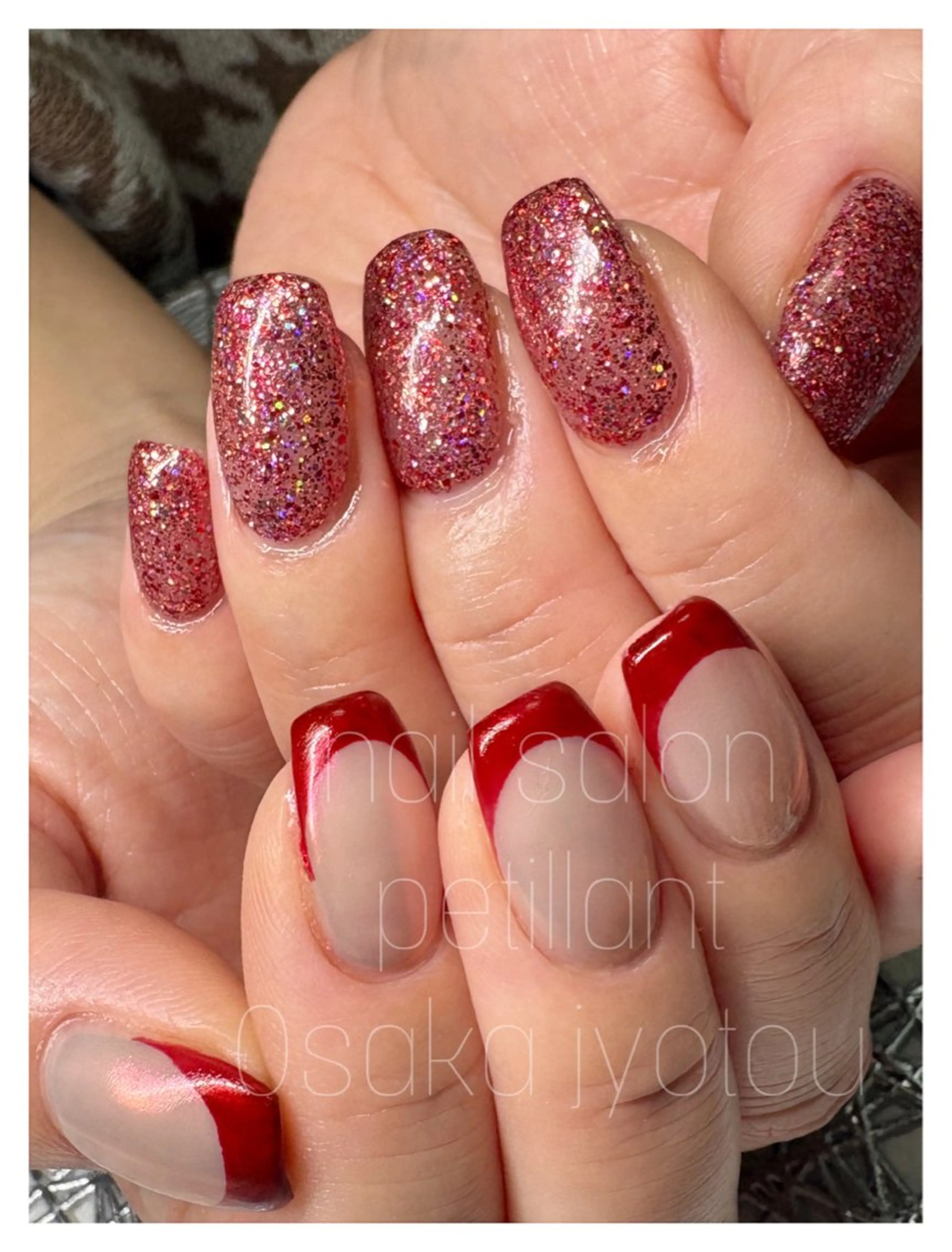 ネイル アートネイル キラキラネイル 持ち込み petillant所属・nail salon petillantのネイルデザイン