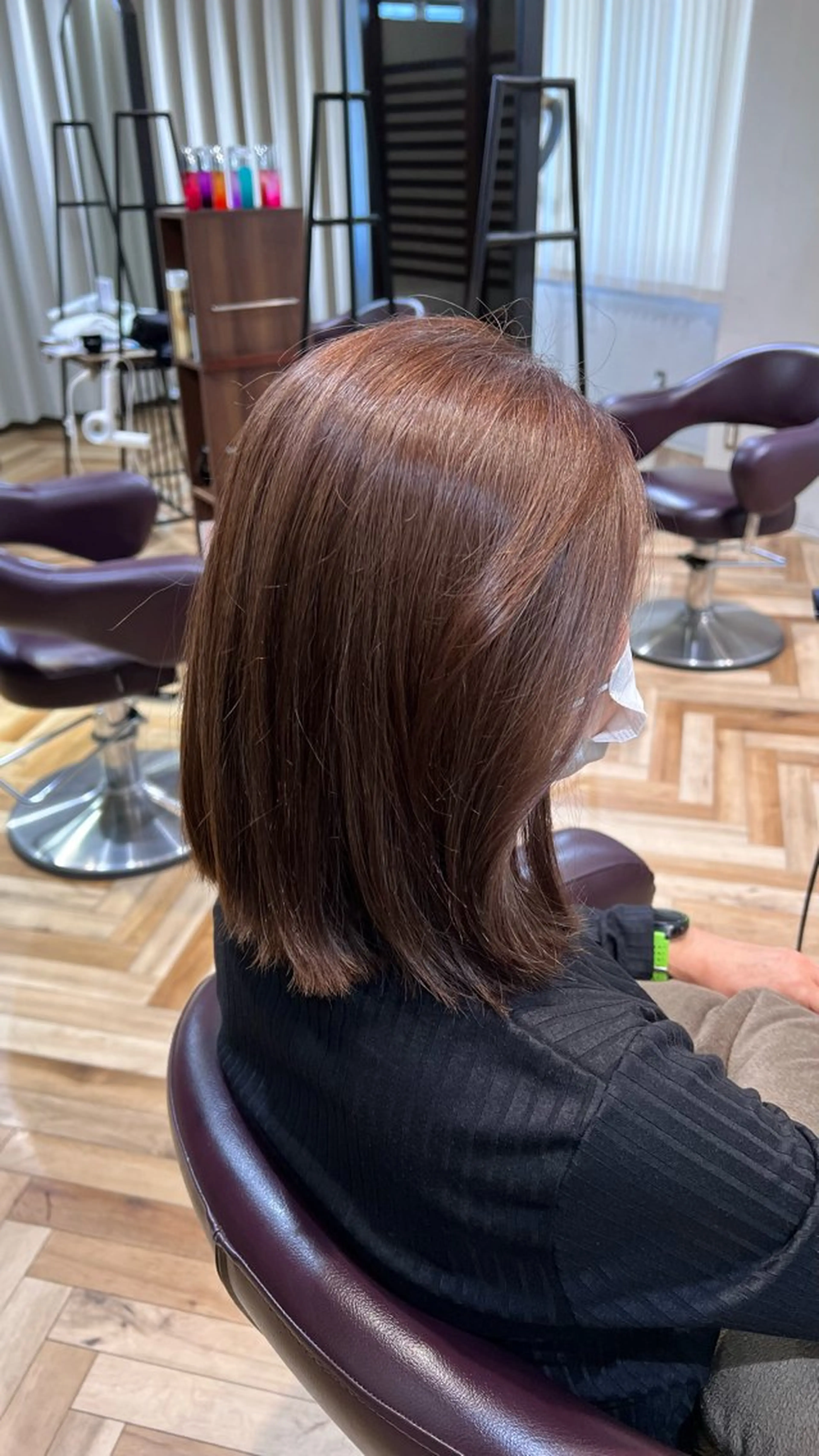 ミディアム カラー ヘアカラー トリートメント 🌞レイヤー×カラー 前川那津美🌞のヘアスタイル