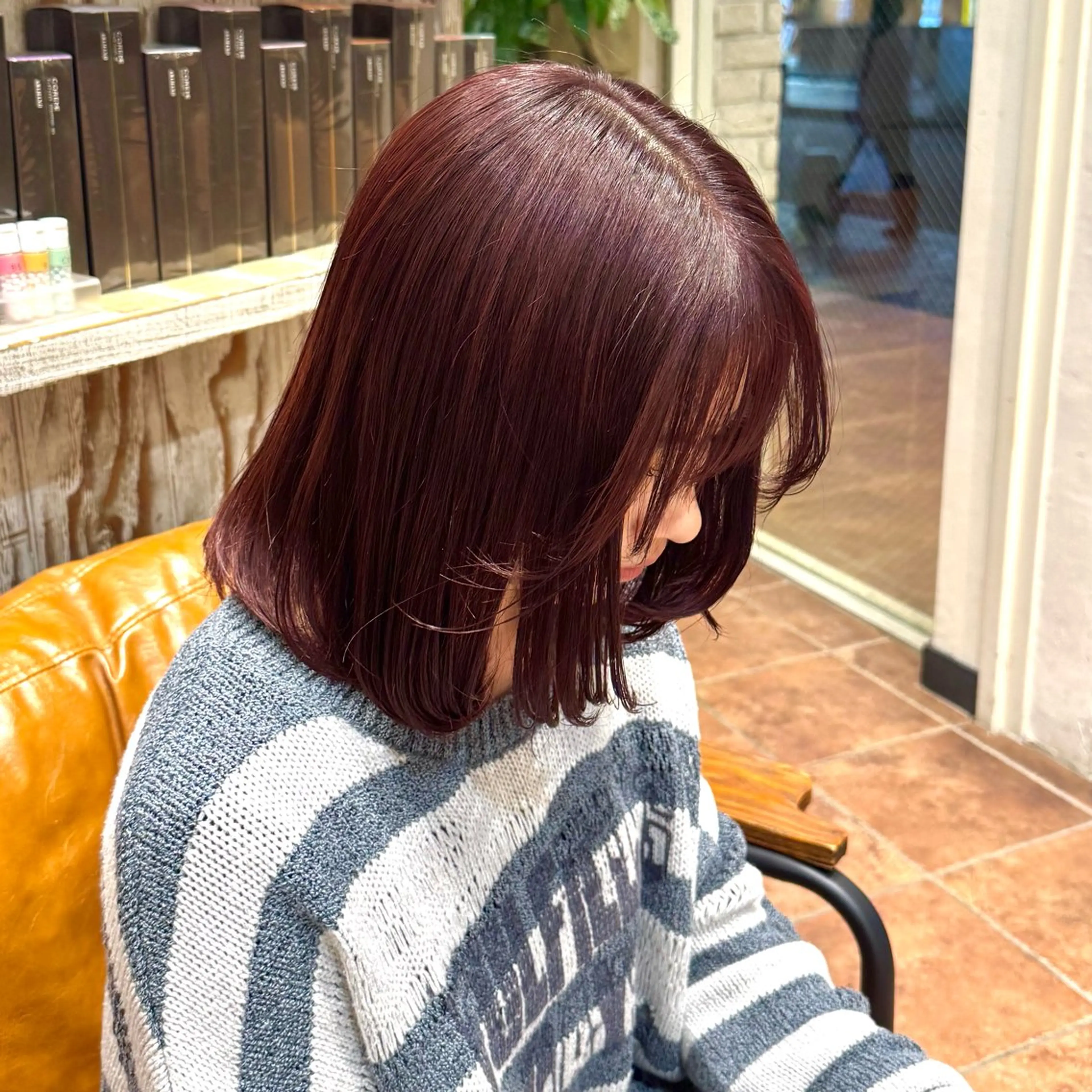 ミディアム カラー 横浜｜韓国レイヤー｜ 暖色カラー｜まなとのヘアスタイル