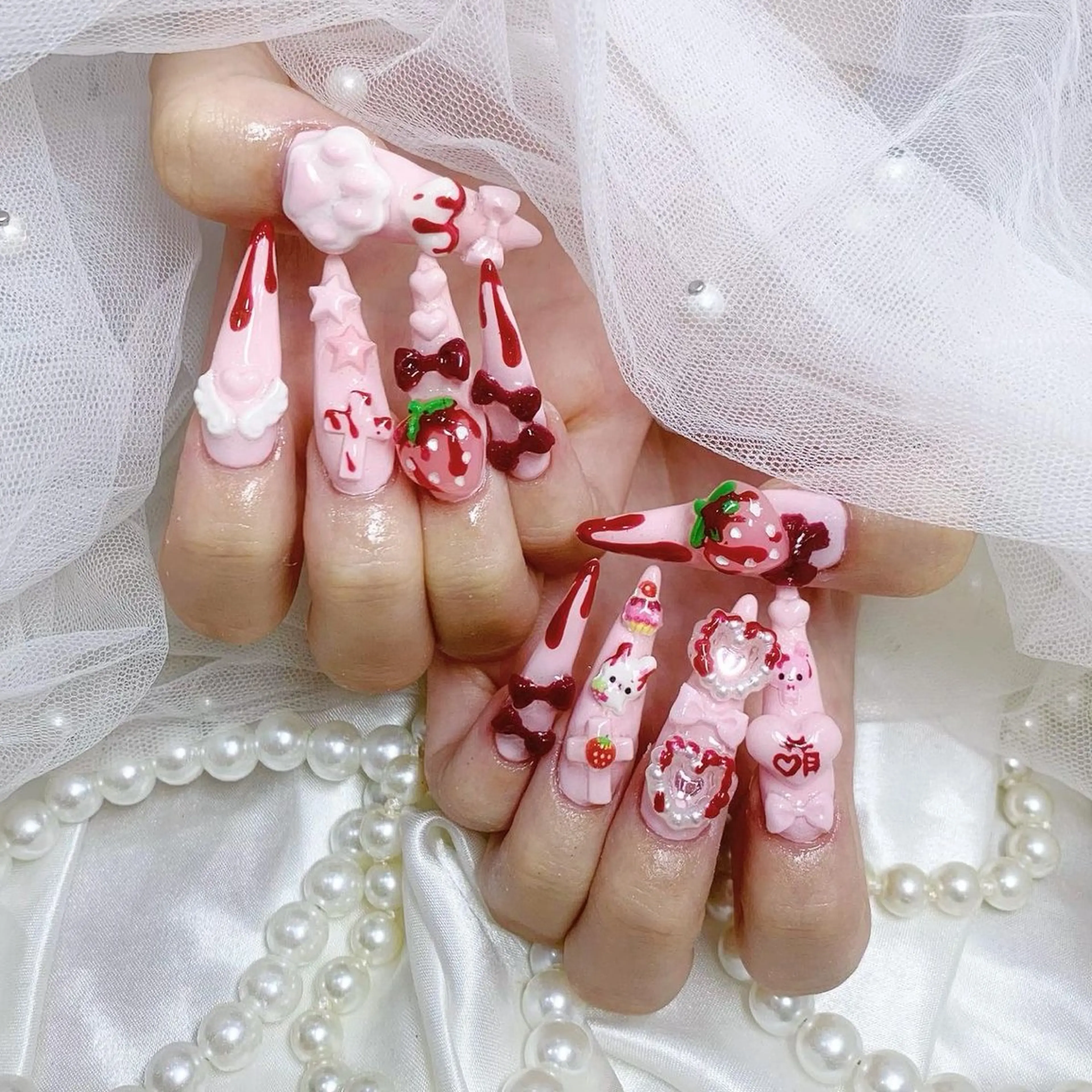 ネイル チークネイル フットネイル フレンチネイル グラデーション 韓国ネイル YUKI NAILのネイルデザイン