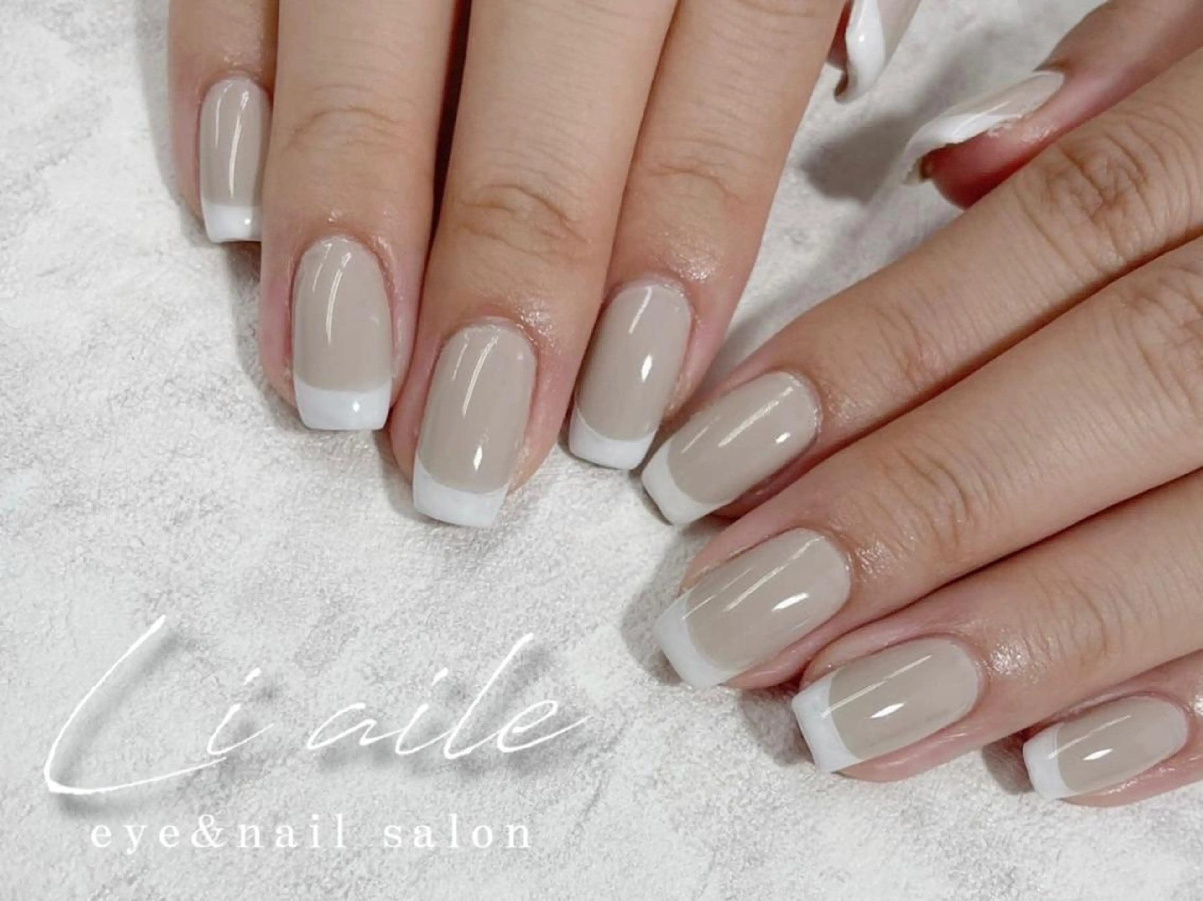 ネイル フレンチネイル Li aile eye&nailのマツエク・マツパデザイン
