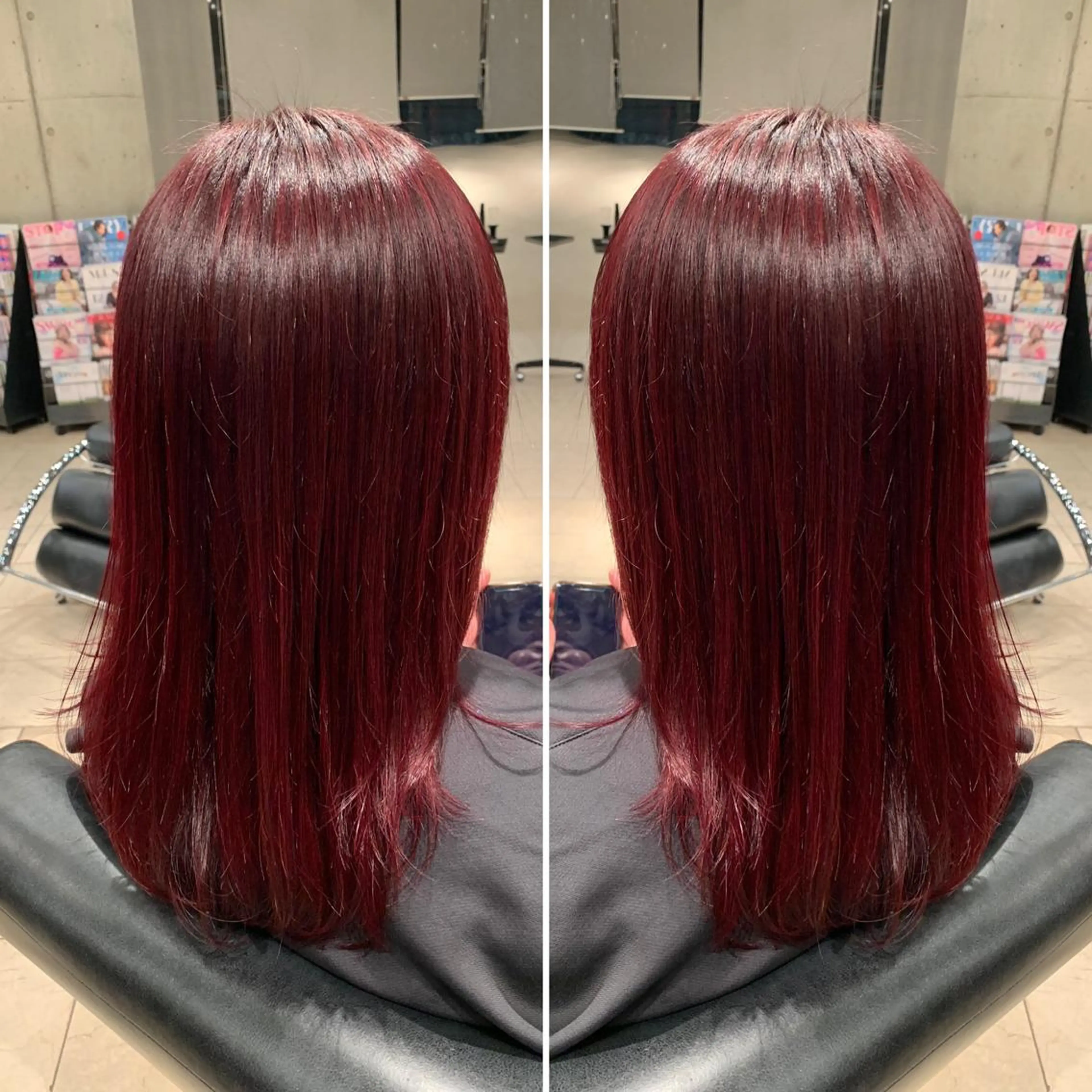 セミロング カラー ブリーチ ブリーチなしカラー レッドカラー ❇️メンズ特化❇️ 表参道、南青山のヘアスタイル
