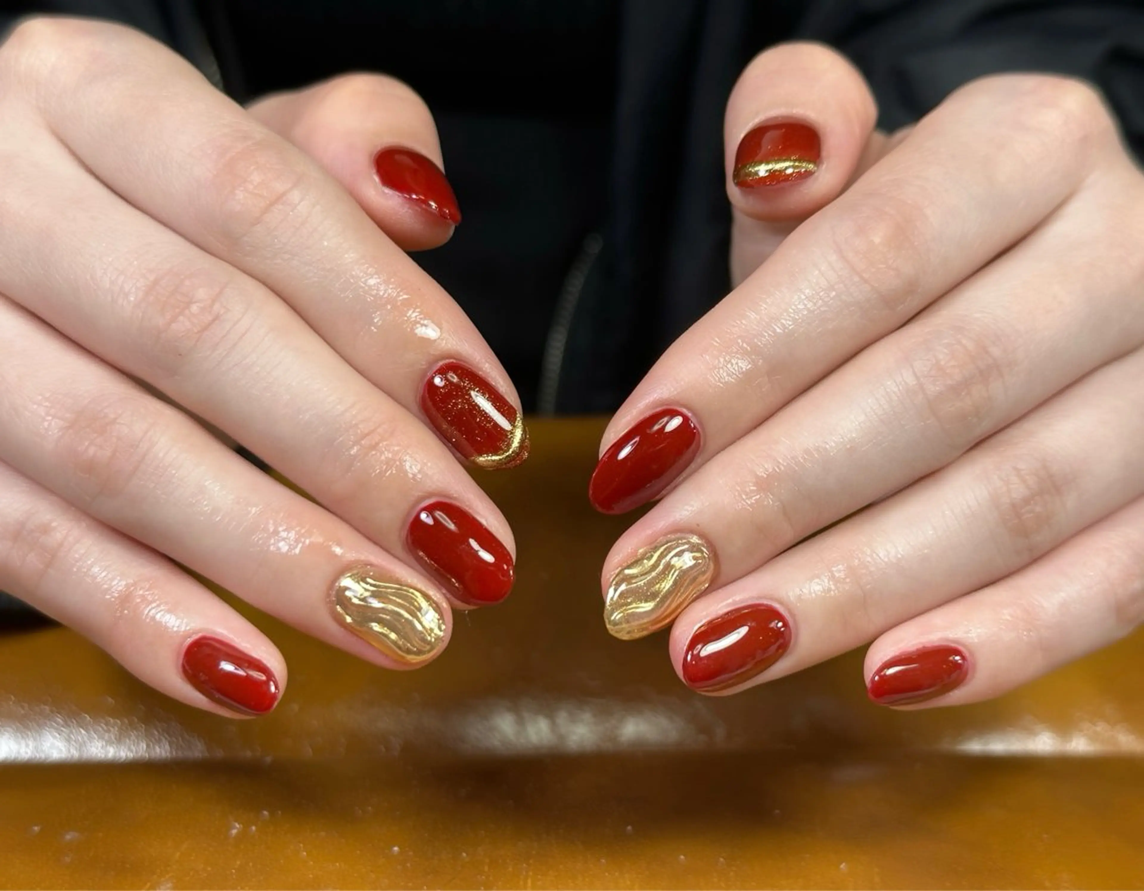 ［New openキャンペーン］シンプルデザインネイル　4本デザイン　オフ無しの写真