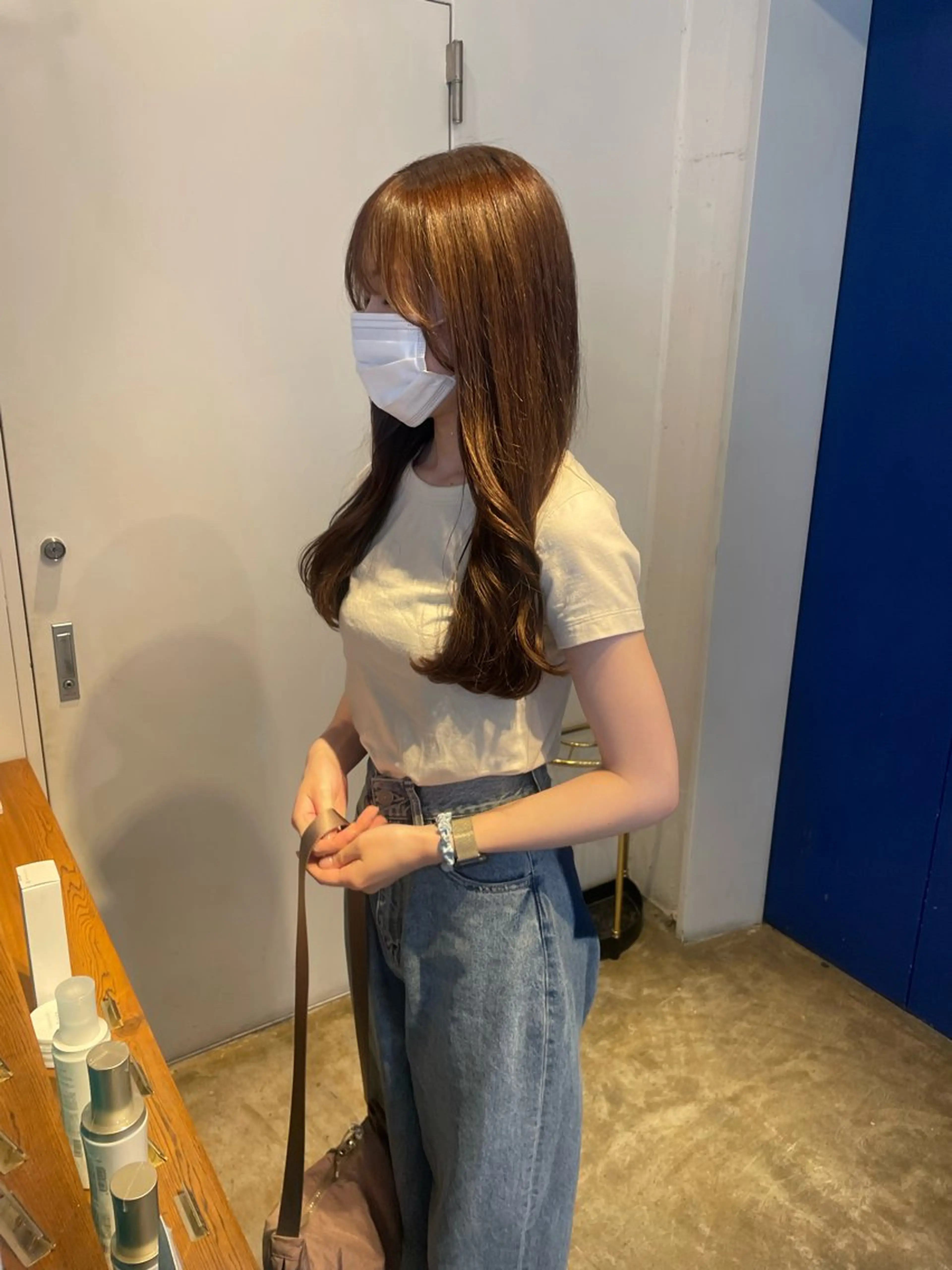 ロング カラー グレージュ カット ヘアカラー トリートメント MIOベージュカラー 柔らかいカラーのヘアスタイル