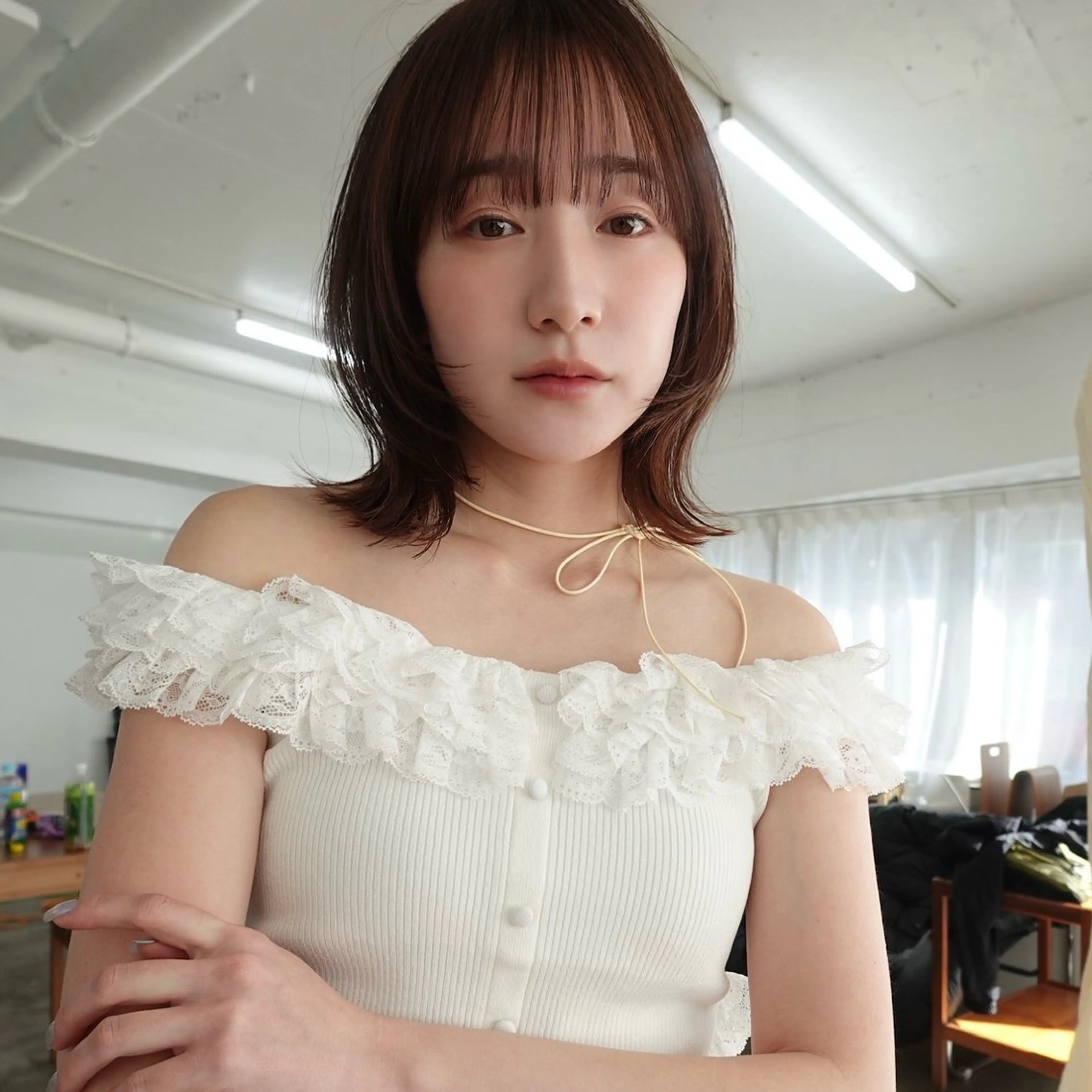 セミロング ボブ レイヤーカット カット ヘアカラー 韓国レイヤー/暖色 カラー/KOTONEのヘアスタイル