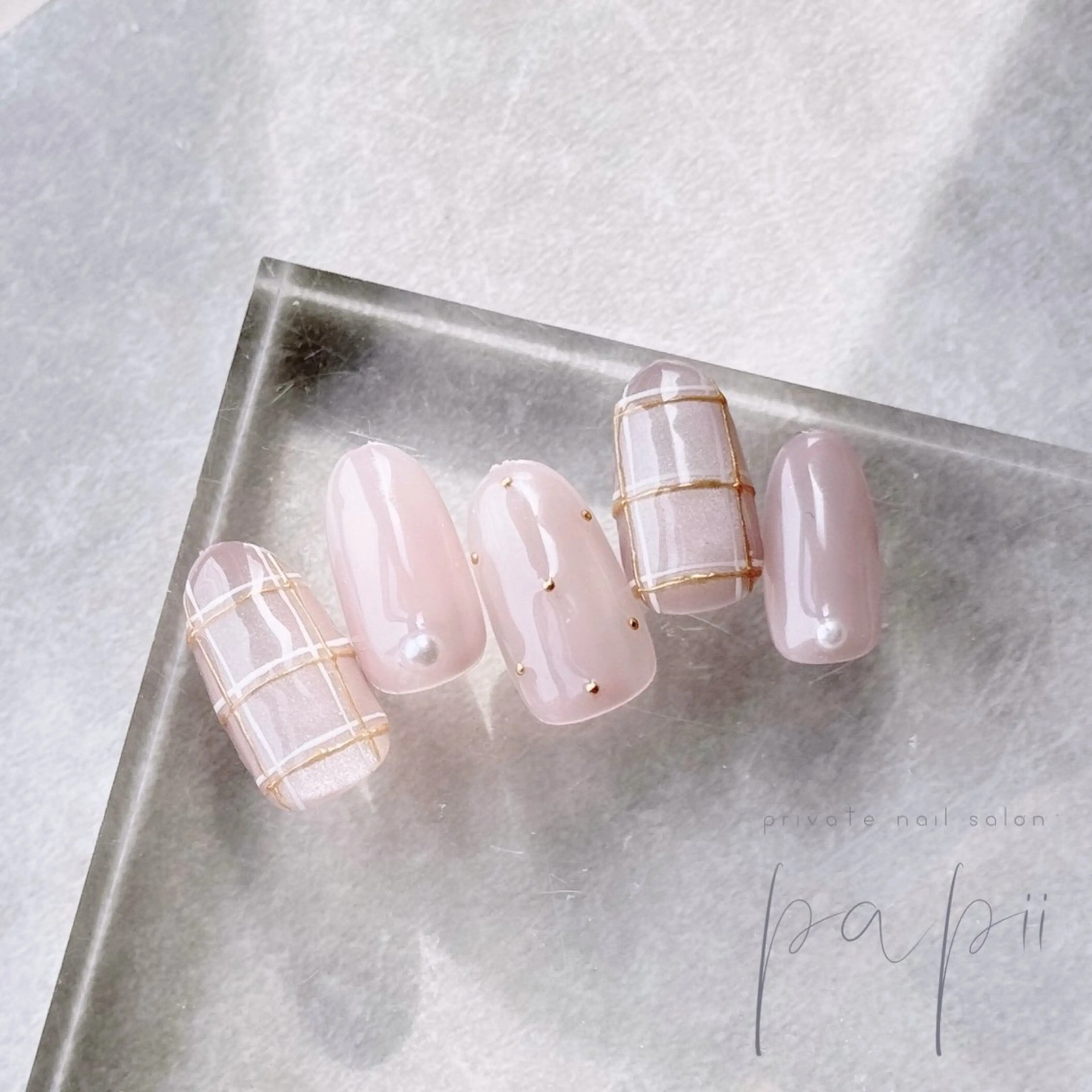 ネイル マグネットネイル シンプルネイル ハンドネイル papii☆ kurodaのネイルデザイン