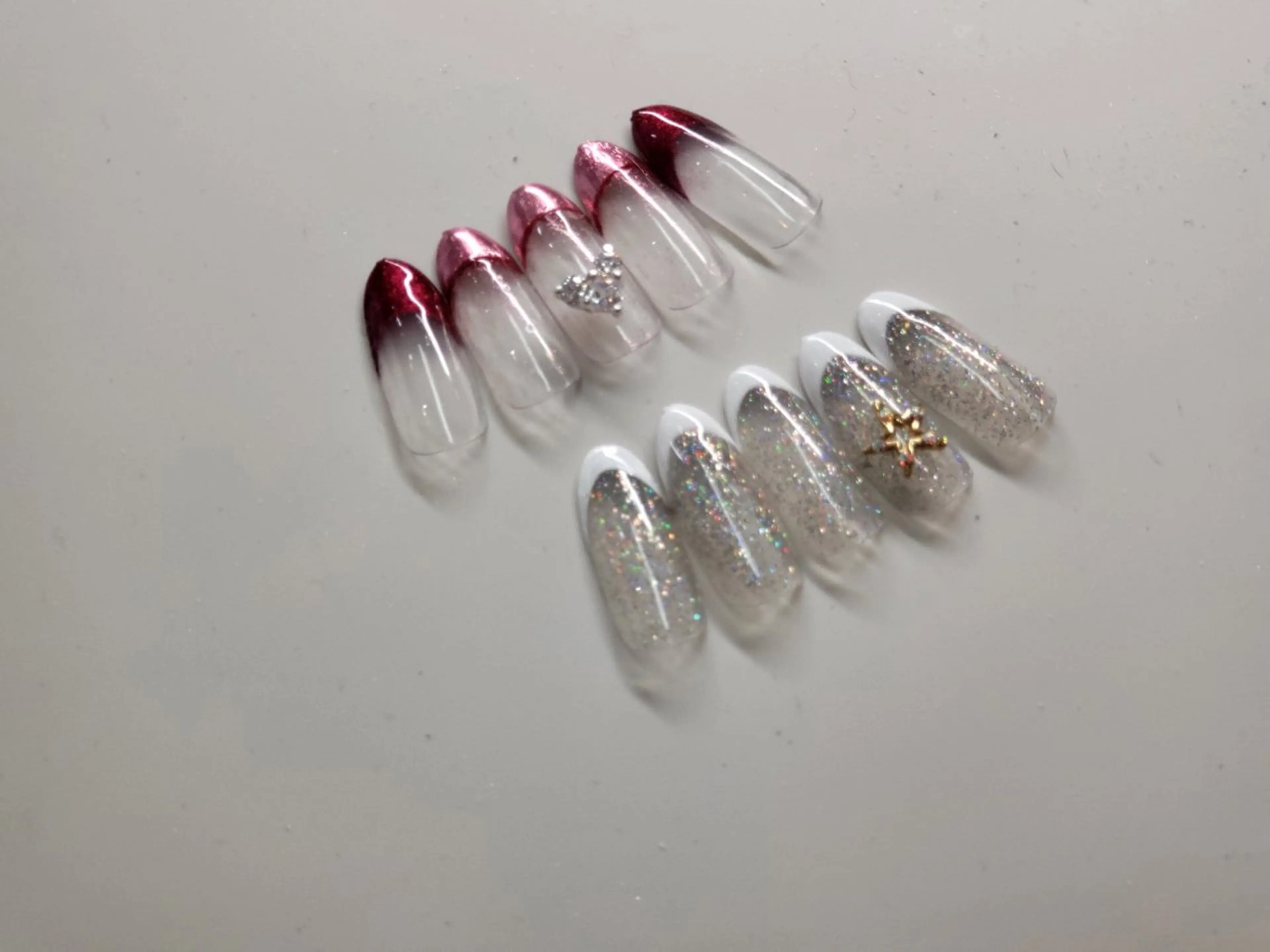 ネイル フラッシュネイル フレンチネイル 心斎橋Salon Epokkuのネイルデザイン