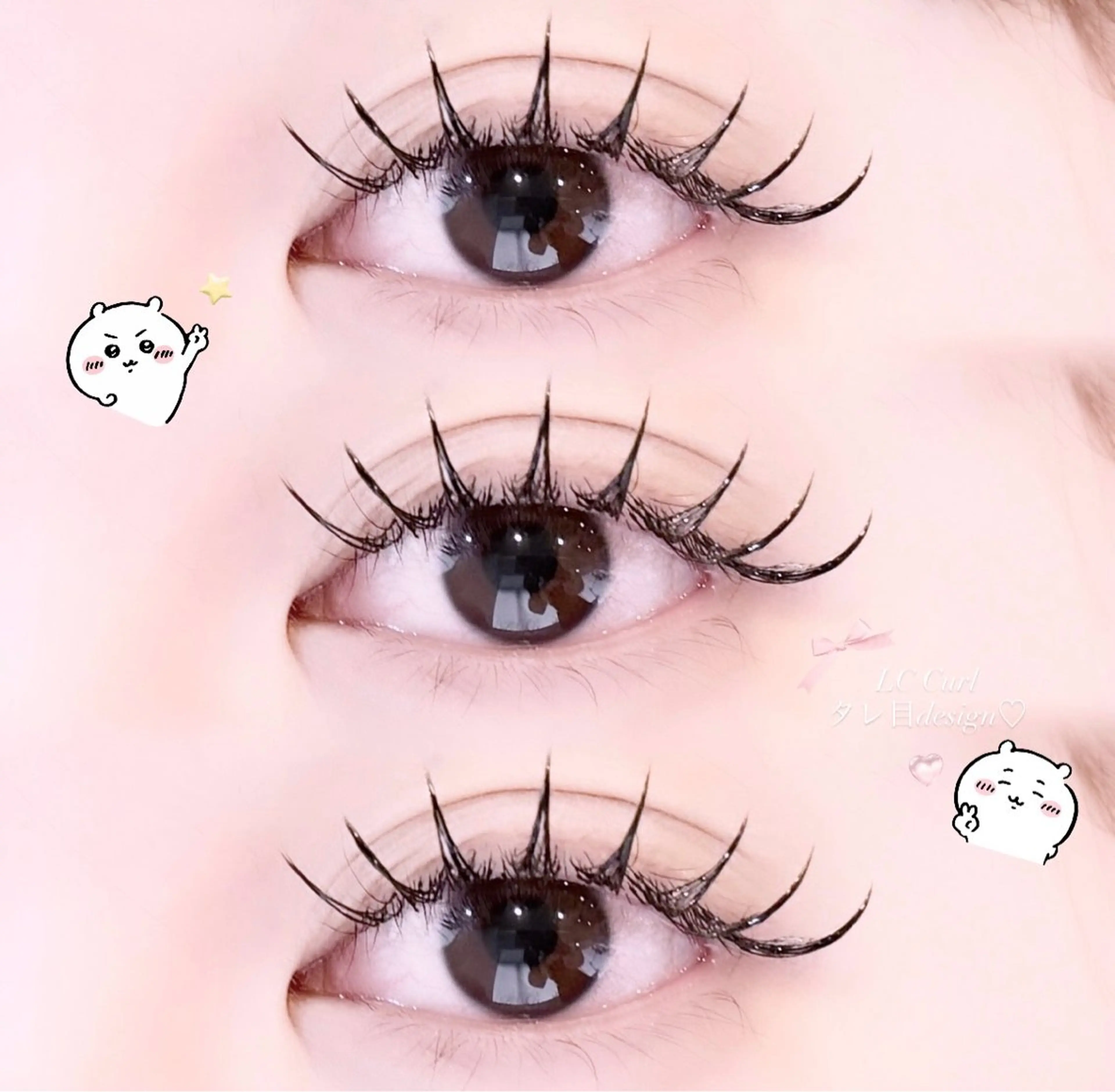 〈初回オフ無料〉💘パリエク風✨大人気Lカール💘フラット100本【持続力🆙LED付き】の写真