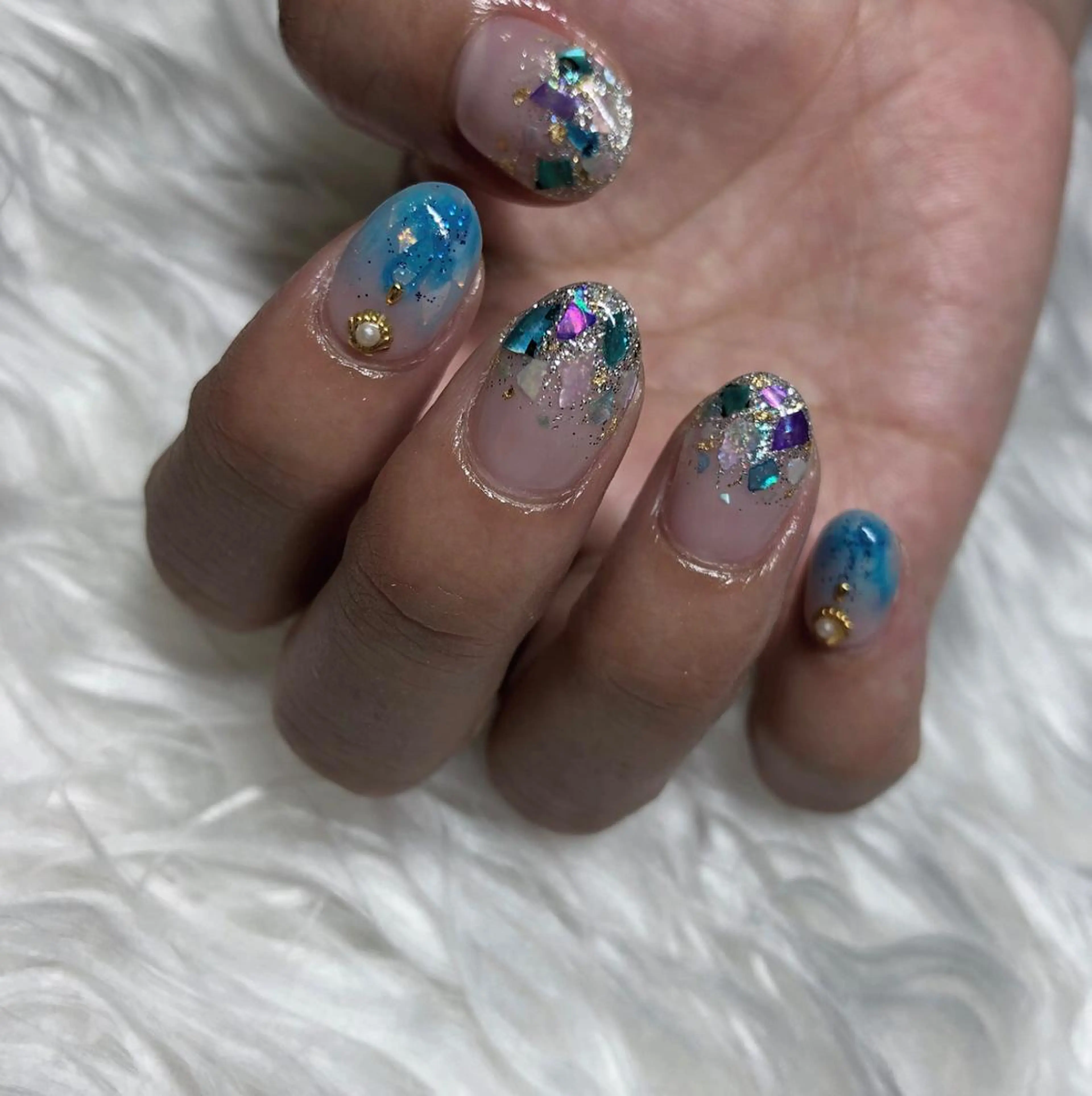 ネイル 持ち込み ハンドネイル パラあり！フィルイン 美フォルムのネイルデザイン