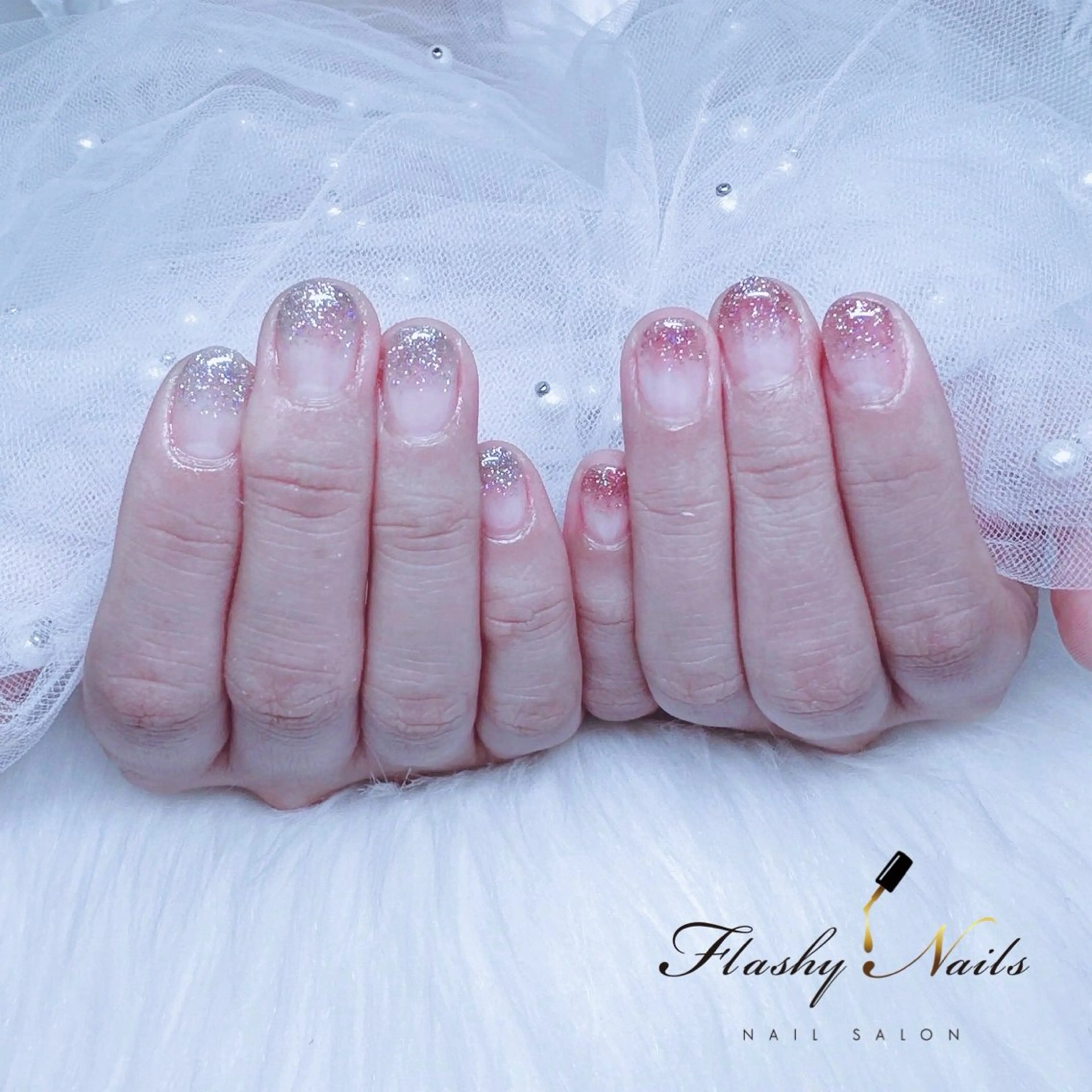 ネイル ラメ(グリッター) ラメグラデーション Flashy Nailsのネイルデザイン