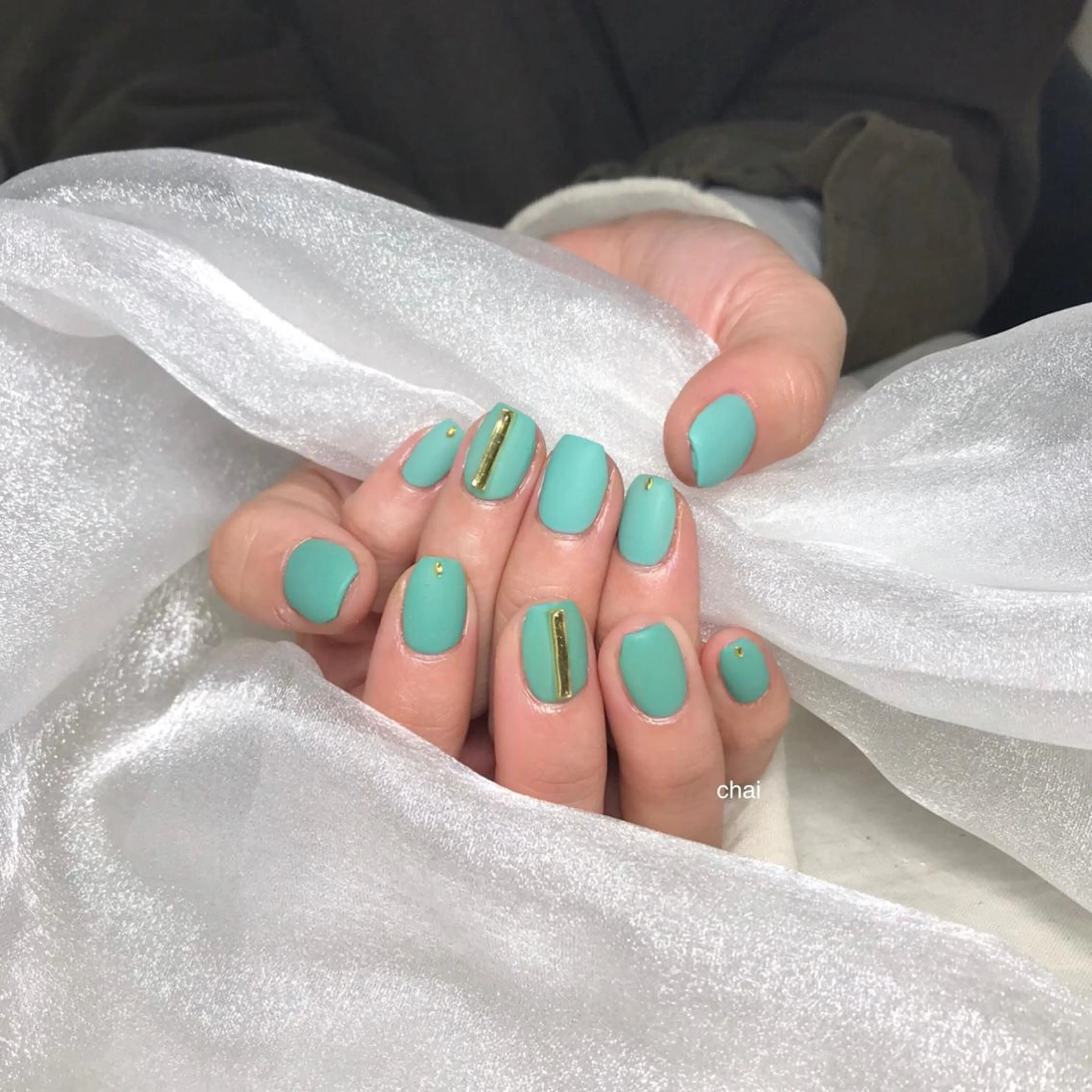 ネイル マットネイル ハンドネイル 💅chainail _aiのネイルデザイン