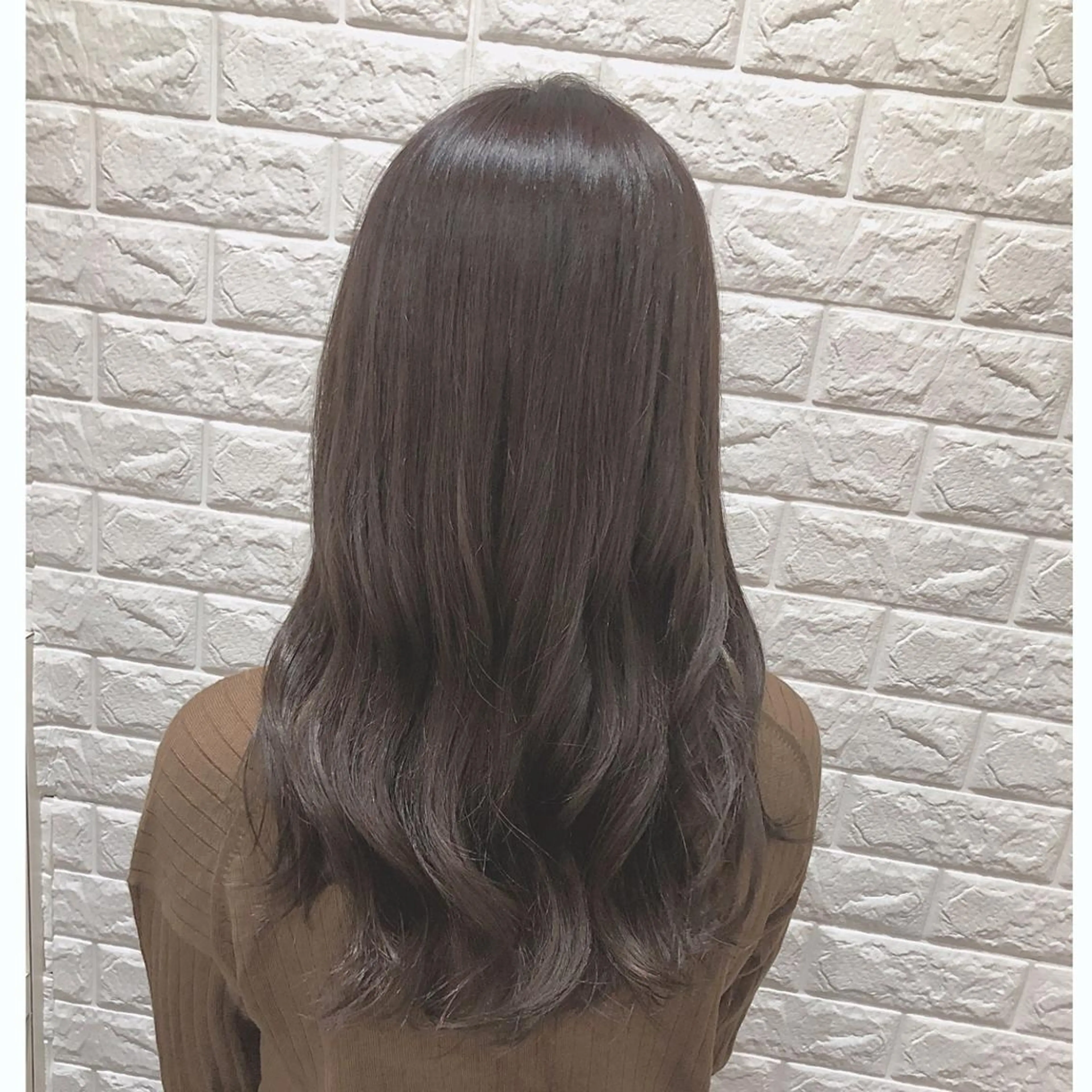 ロング カラー グレージュ ラベンダーカラー ラベンダーグレージュ ラベンダーグレー 韓国ヘア ♡tomimaのヘアスタイル