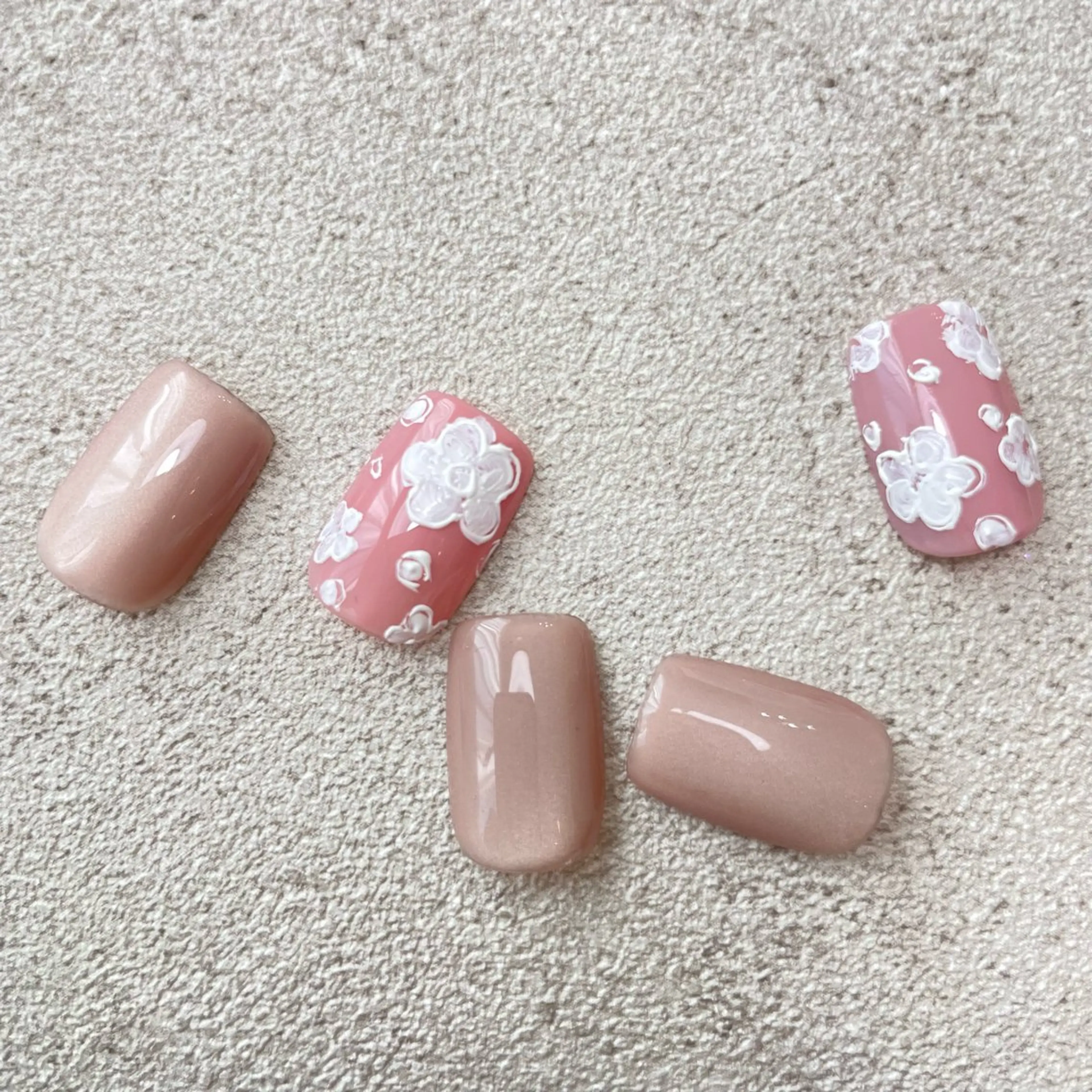 ネイル フラワーネイル ニュアンスネイル cosmic nailのネイルデザイン