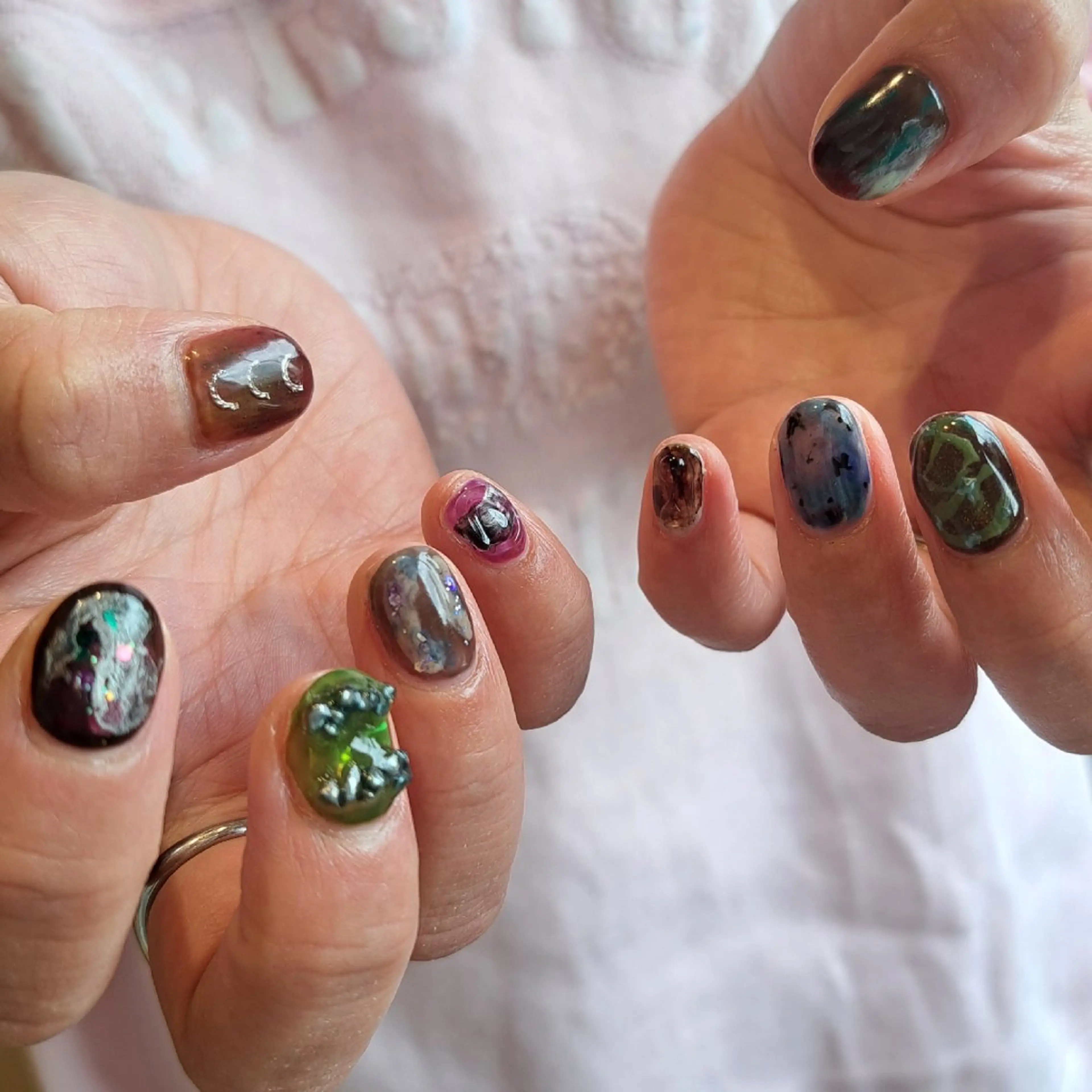 ネイル アートネイル ジェルネイル 持ち込み ニュアンスネイル Nail mood デザイン持ち込みokのネイルデザイン