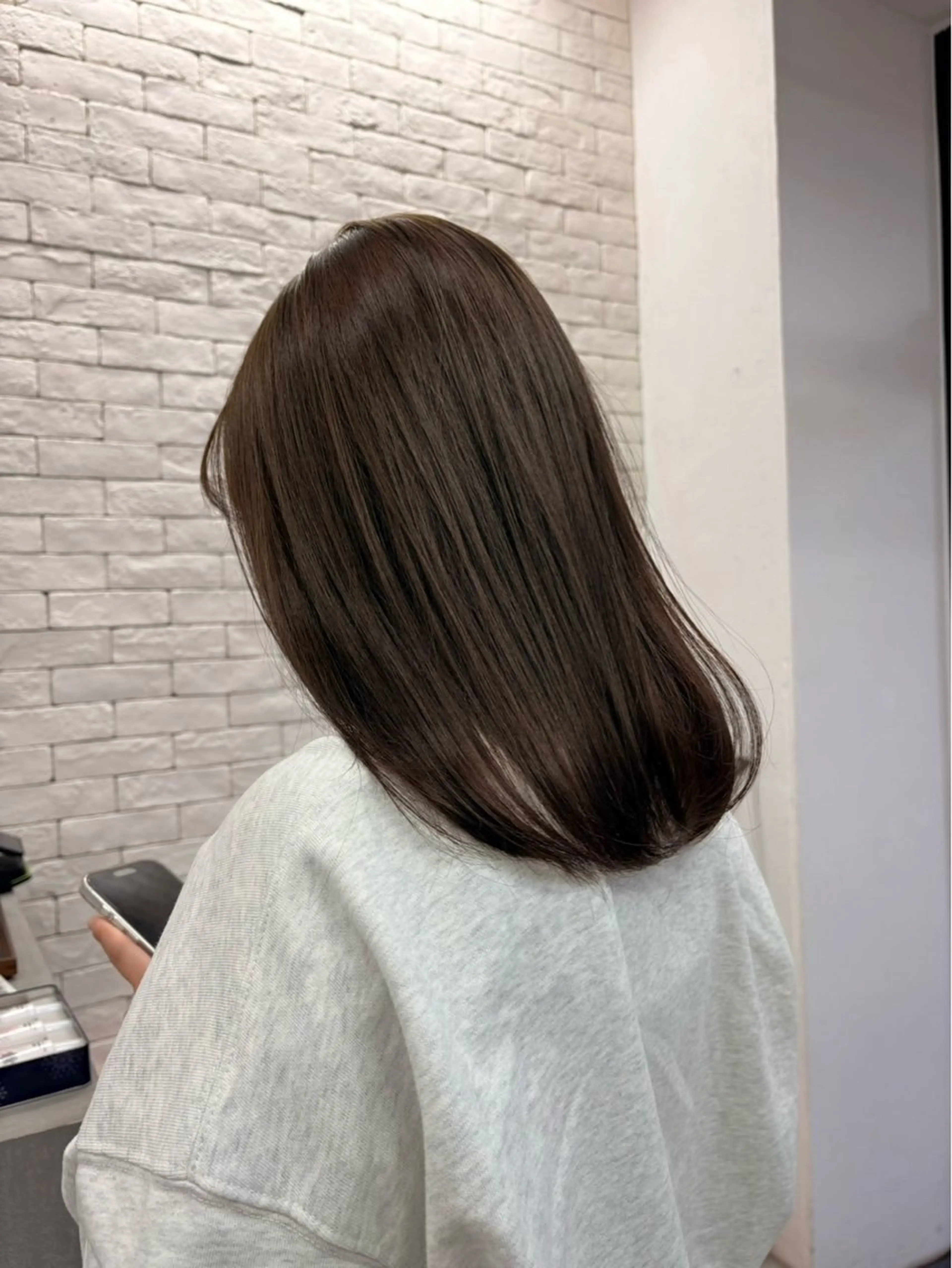 ミディアム ヘアカラー 杉田 遥香のヘアスタイル