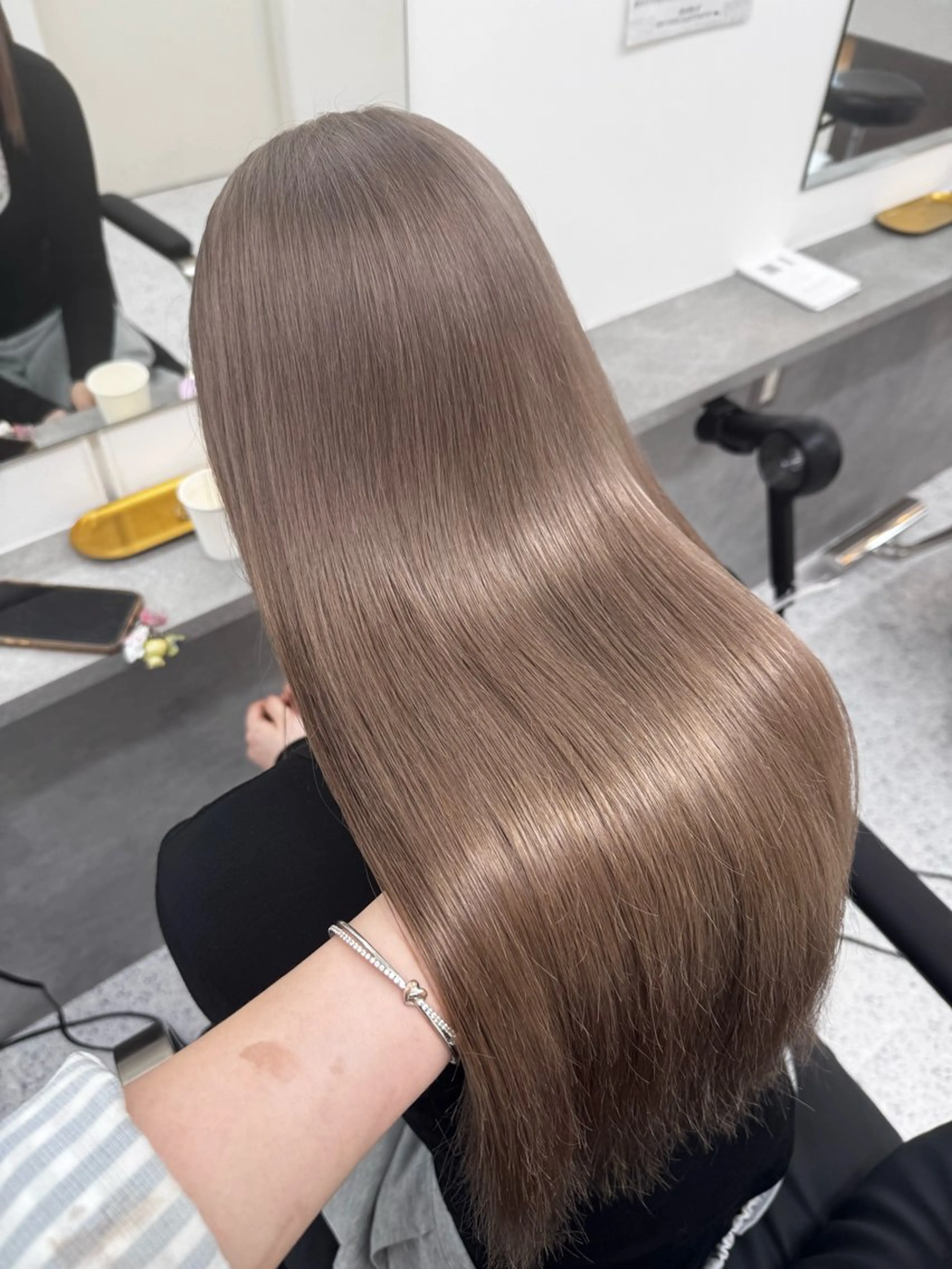 ロング ヘアカラー トリートメント ダブルカラー✨️ 五島桜樫のヘアスタイル