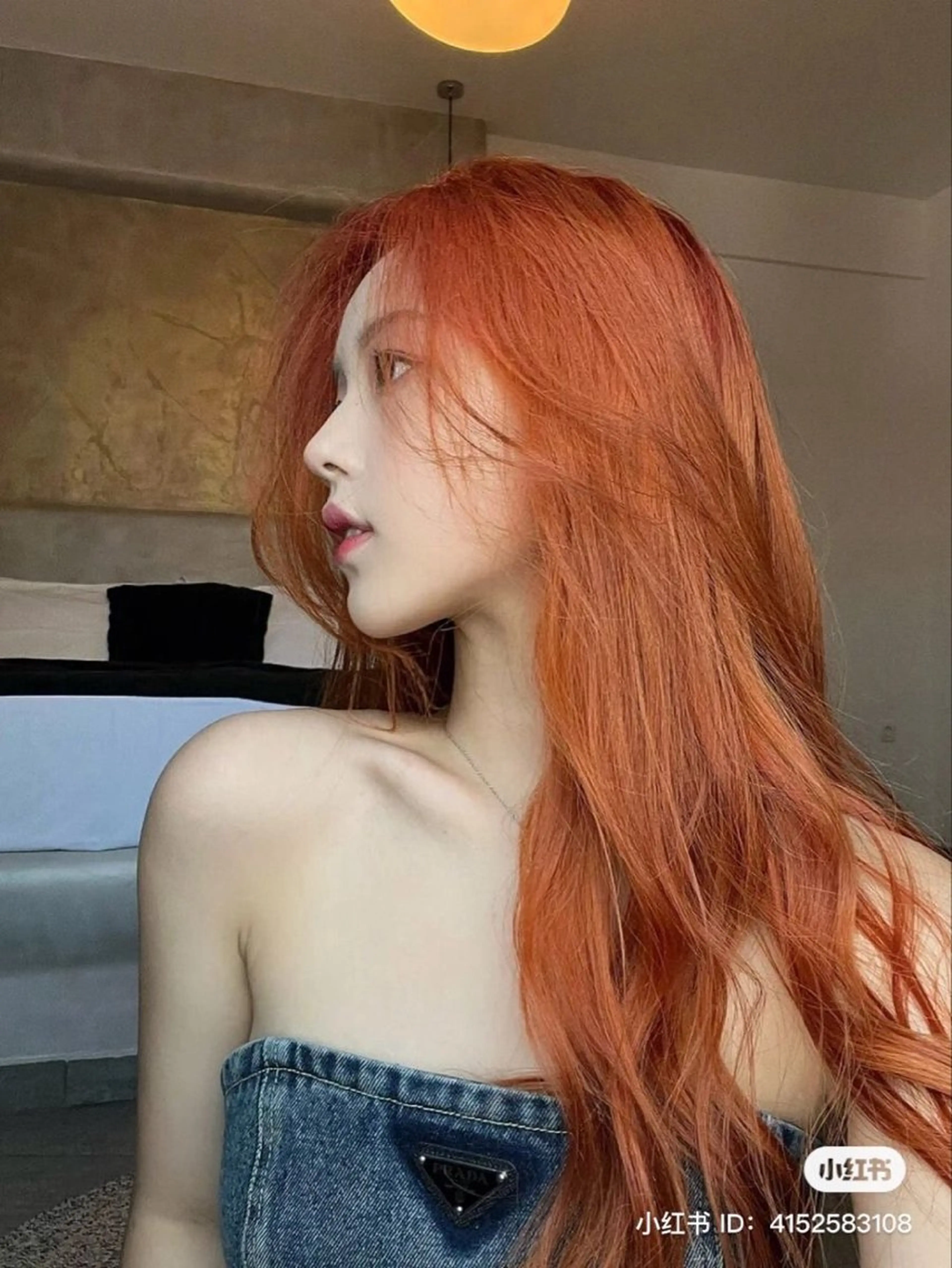 ロング カラー ヘアアレンジ オレンジ 韓国風ヘア ヘアカラー トリートメント ヘッドスパ ヘアセット 💎韓国/ レイヤー カット/ 暖色🫧のヘアスタイル