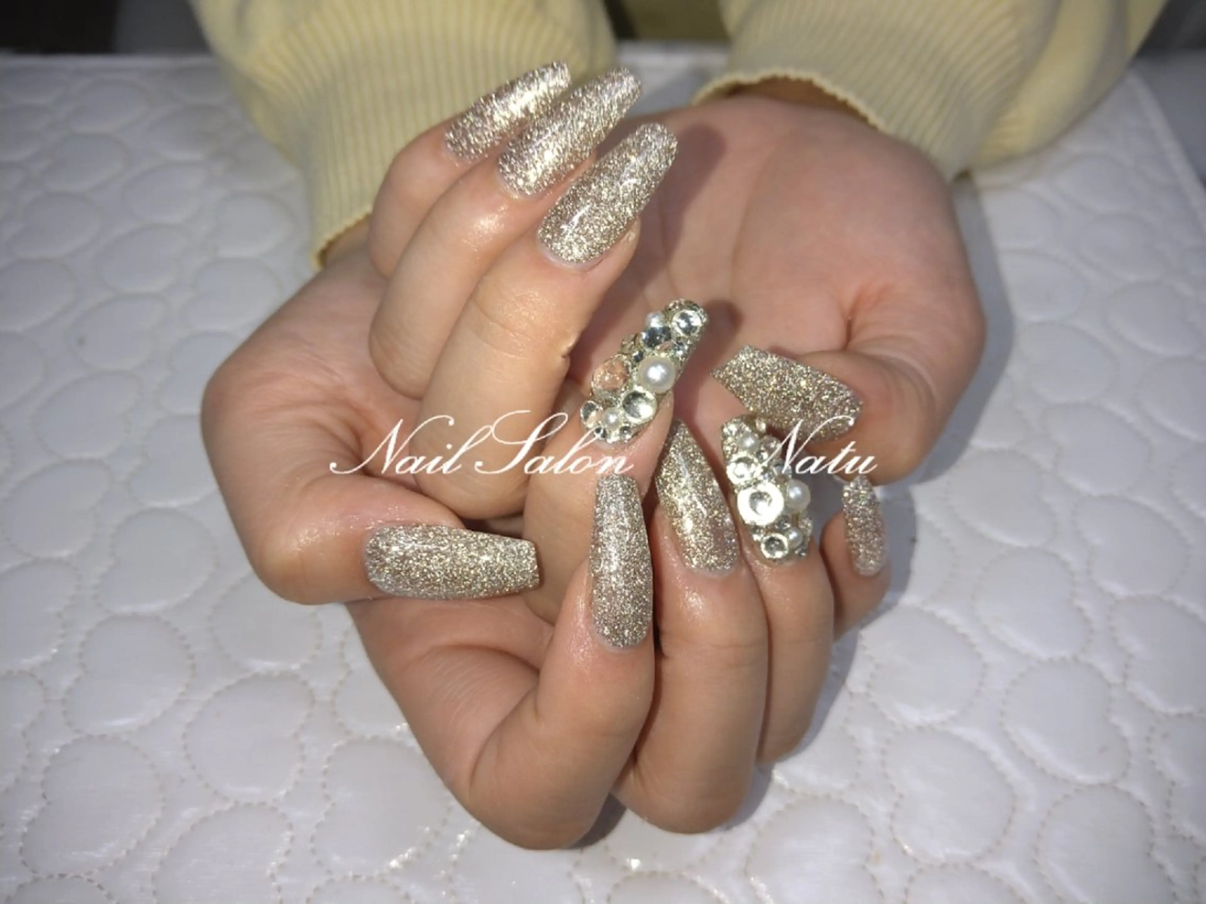 ネイル 長さ出し フラッシュネイル nailsalon Natuのネイルデザイン