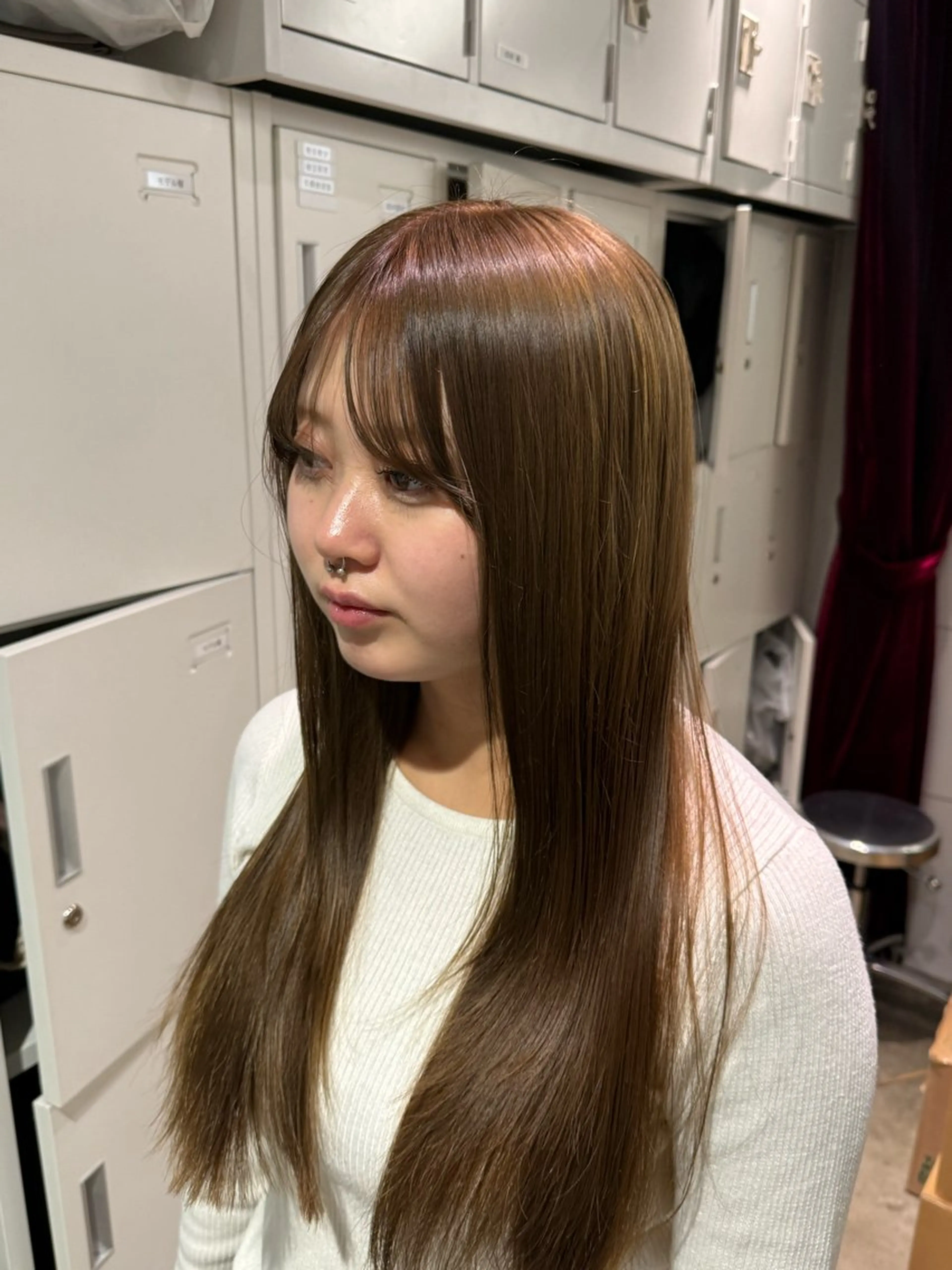 ロング カラー/パ ーマ/松野和志のヘアスタイル