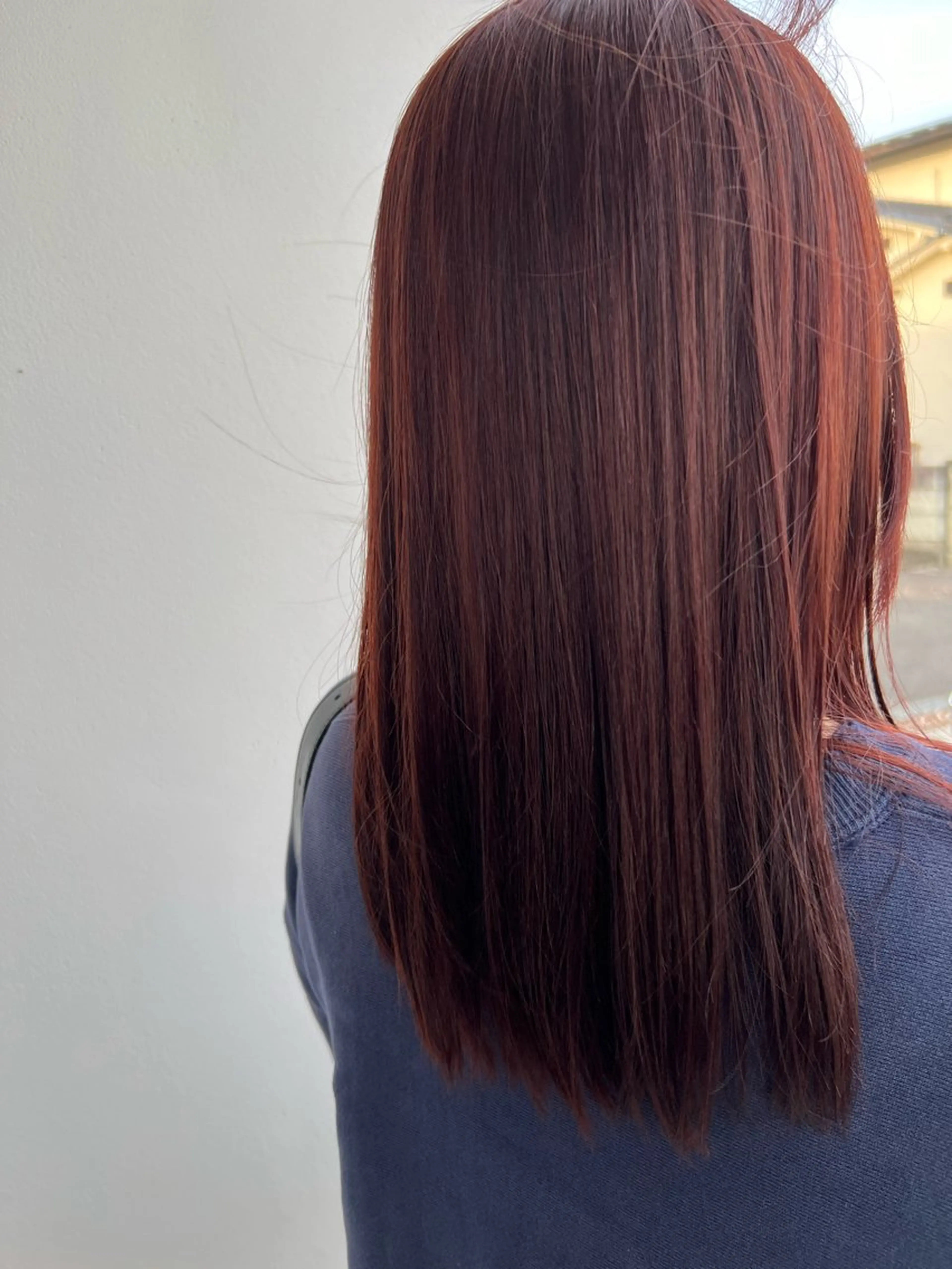 セミロング カラー ブラウンカラー ピンクカラー レッドカラー 似合わせ／ショート 菊田のヘアスタイル