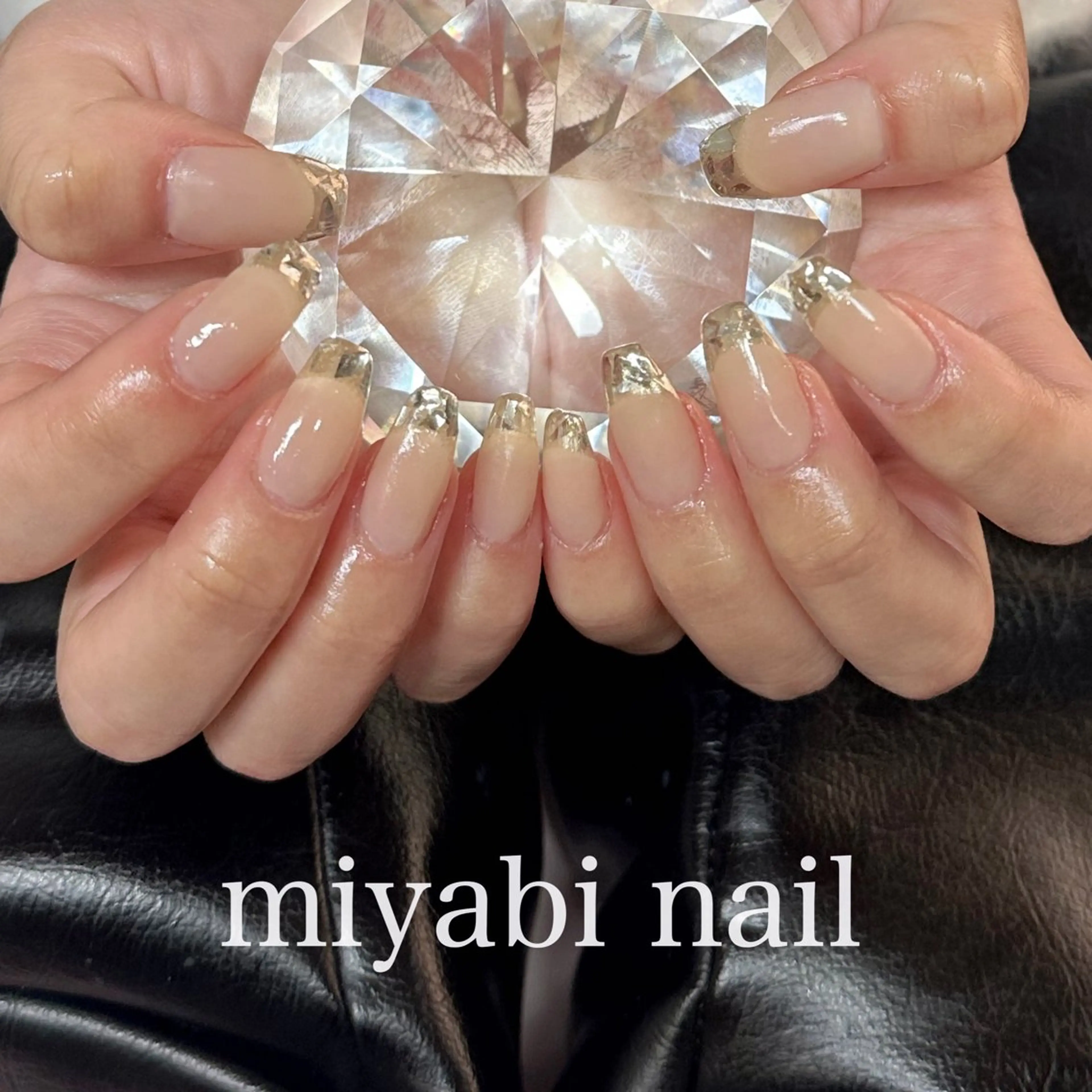ネイル フレンチネイル キラキラネイル ミラーネイル 持ち込み ピンク ハンドネイル miyabi nail 桂川駅近くのネイルデザイン