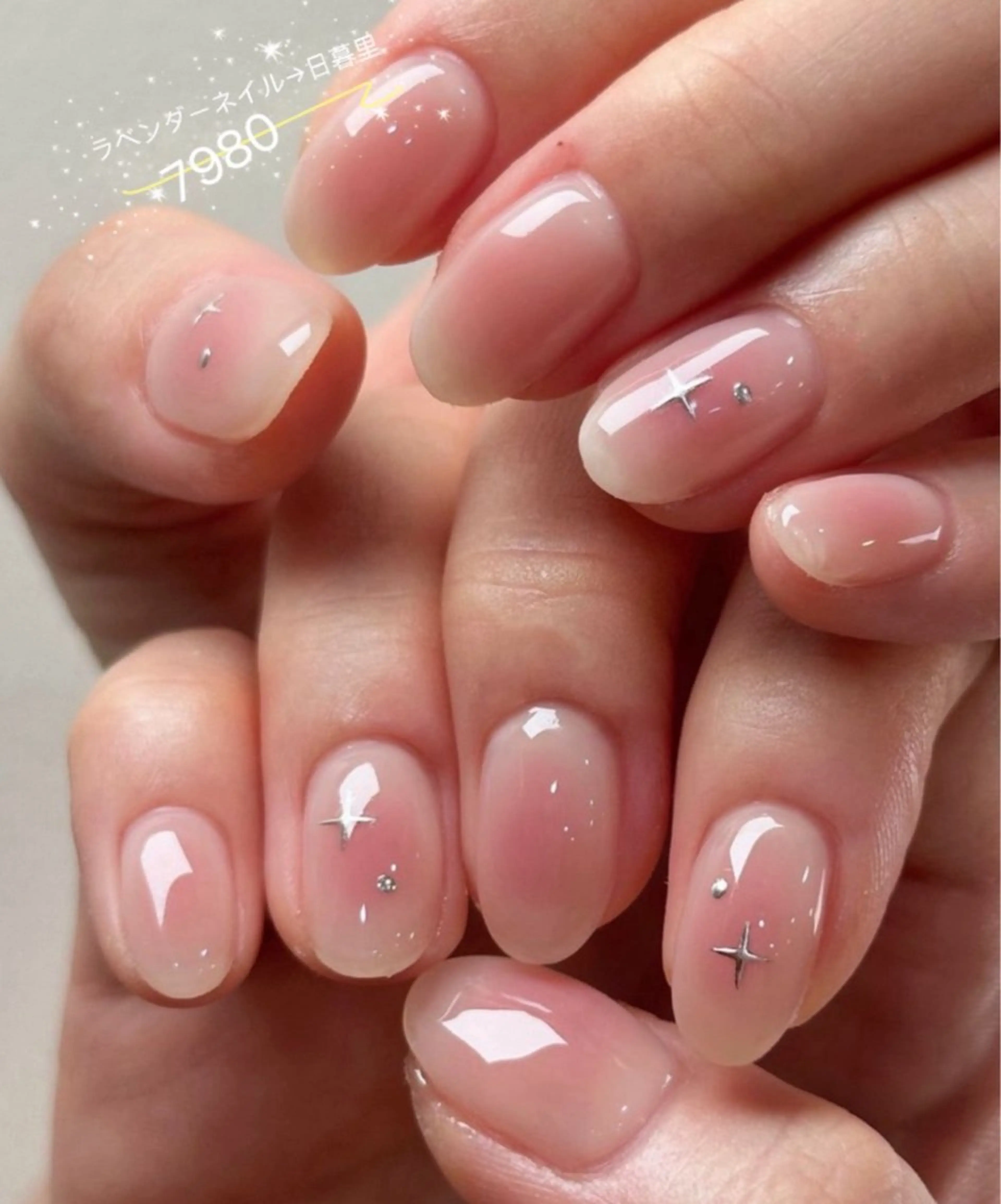 ネイル ハンドネイル ラベンダー💖日暮里 ルル💖ネイルのネイルデザイン