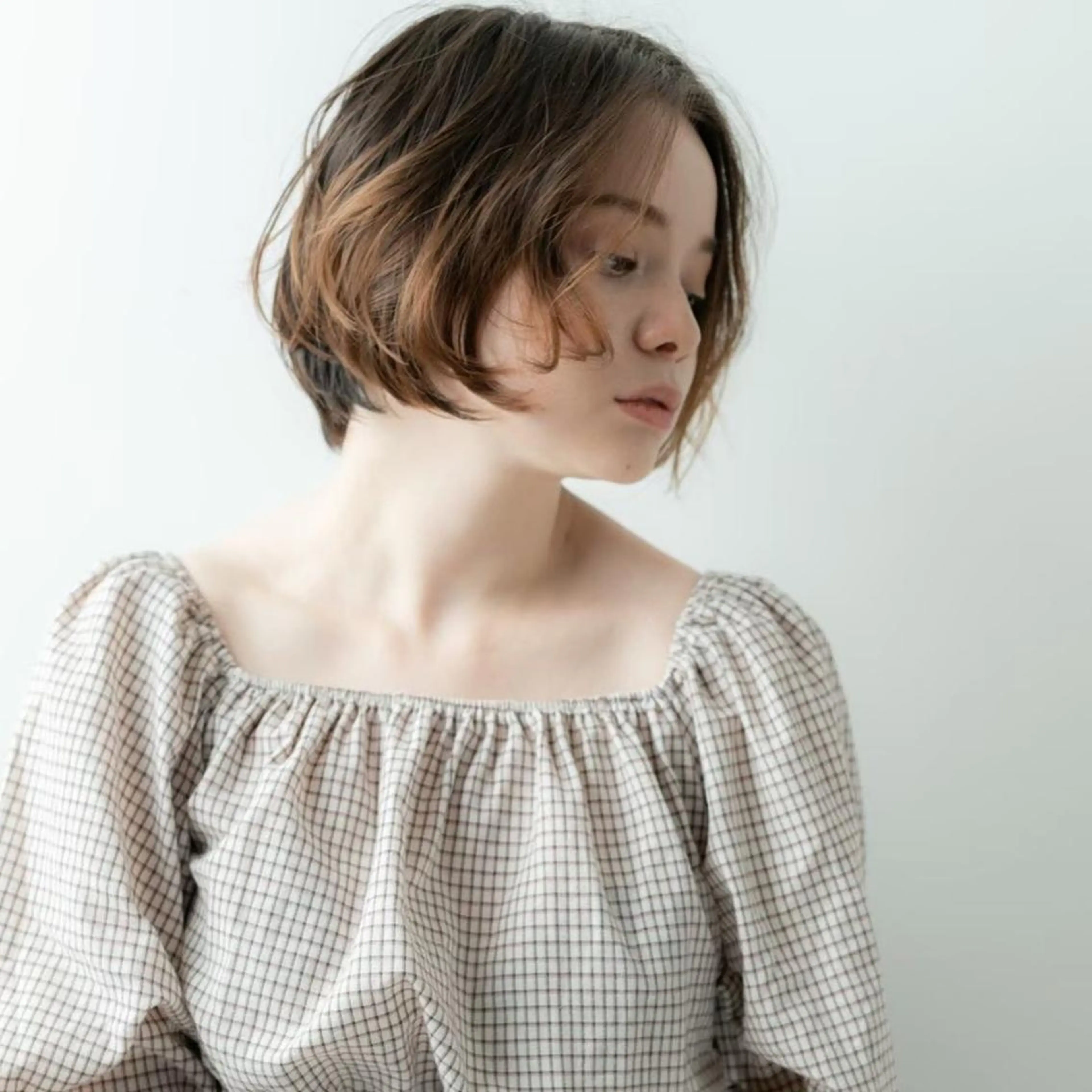 ショート カラー ハイライトカラー インナーカラー ハイライト 髪質改善 縮毛矯正 justbeauty CiNQのヘアスタイル