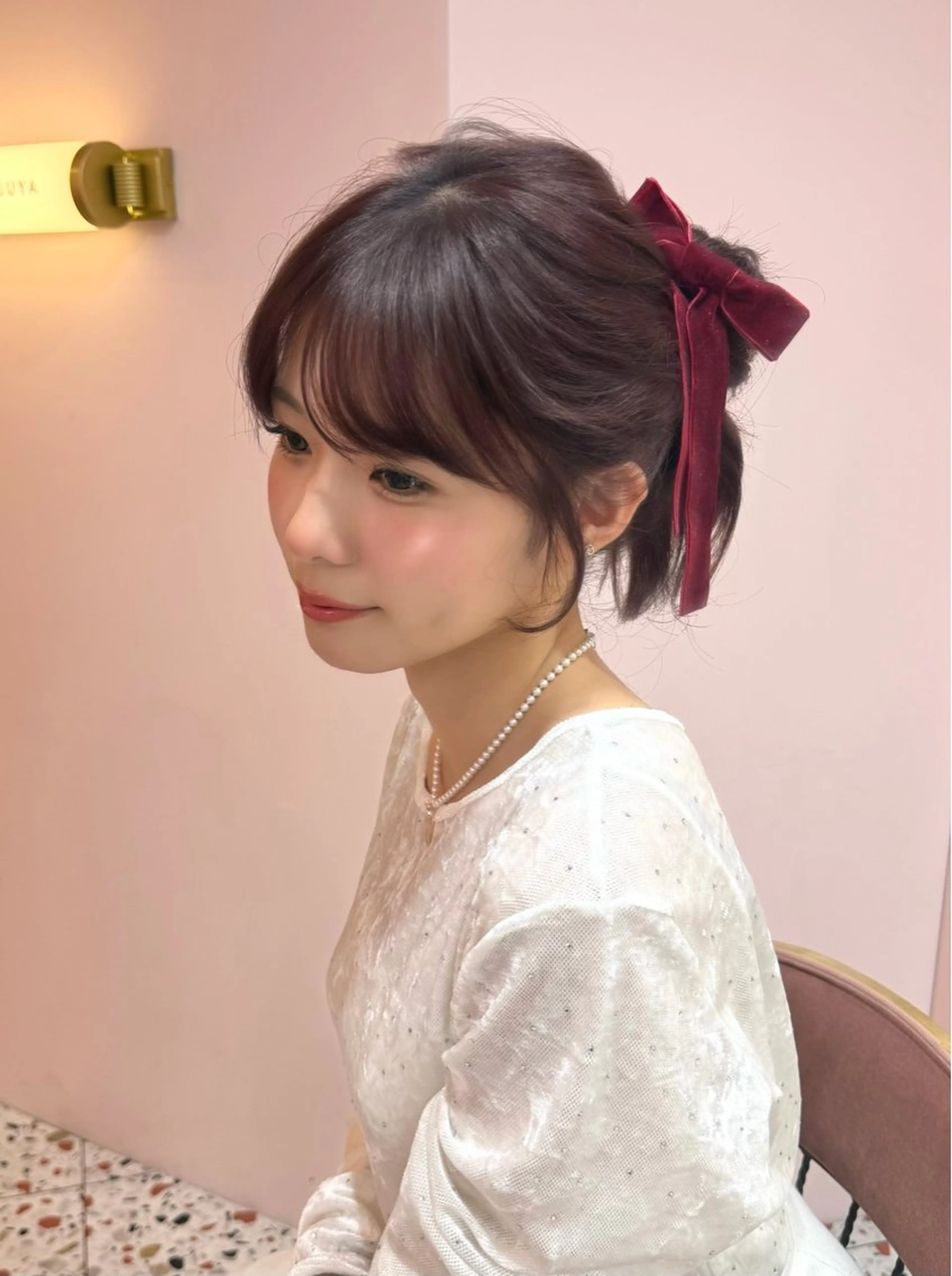 セミロング カラー ベージュカラー ブリーチ ブラウンカラー チョコレートブラウン 透明感カラー カット ヘアカラー 渋谷/韓国ヘア/ 顔まわり♡Ayakaのヘアスタイル