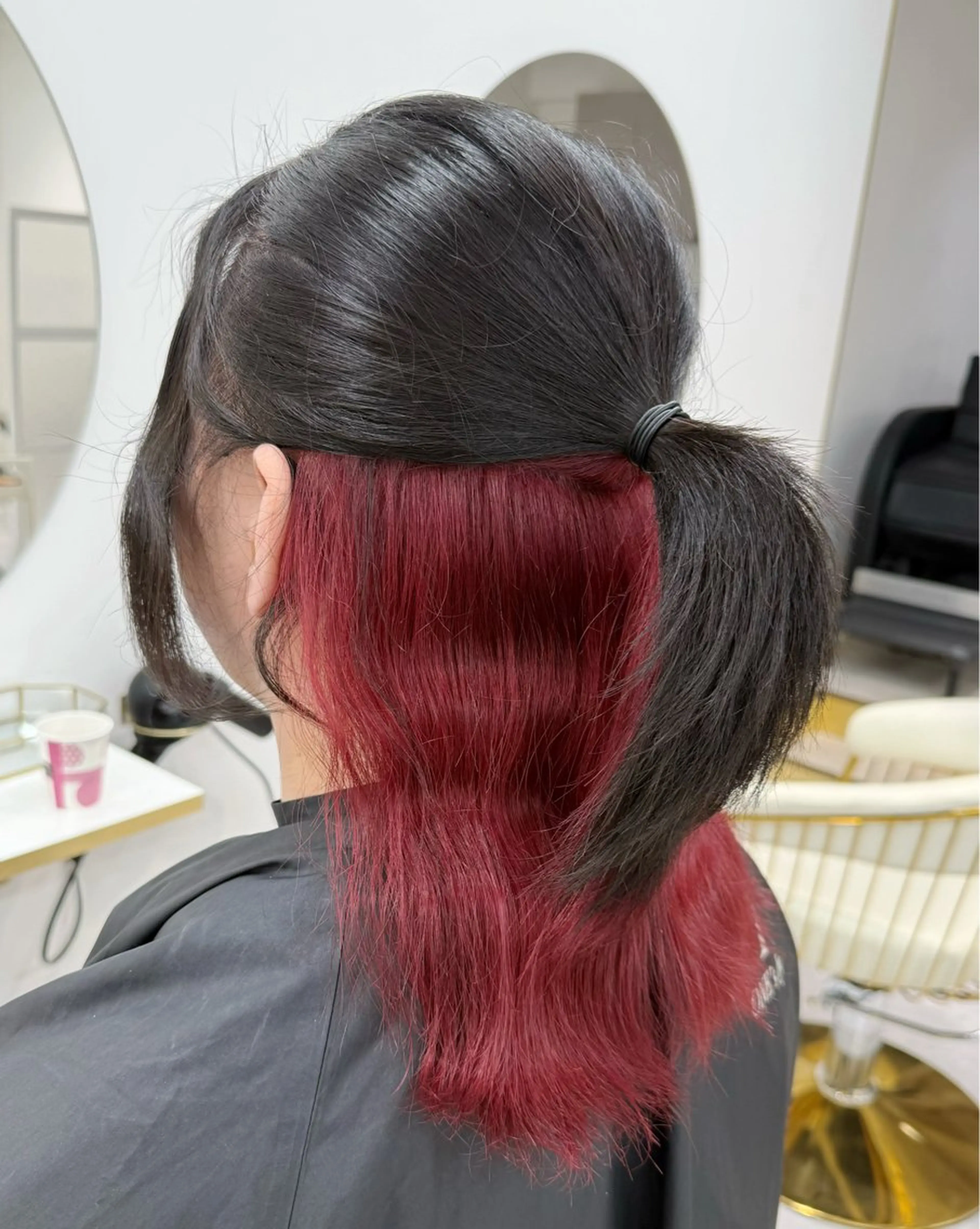 メンズ ヘアカラー メンズ毛流れパーマ ブリーチSHIONのヘアスタイル