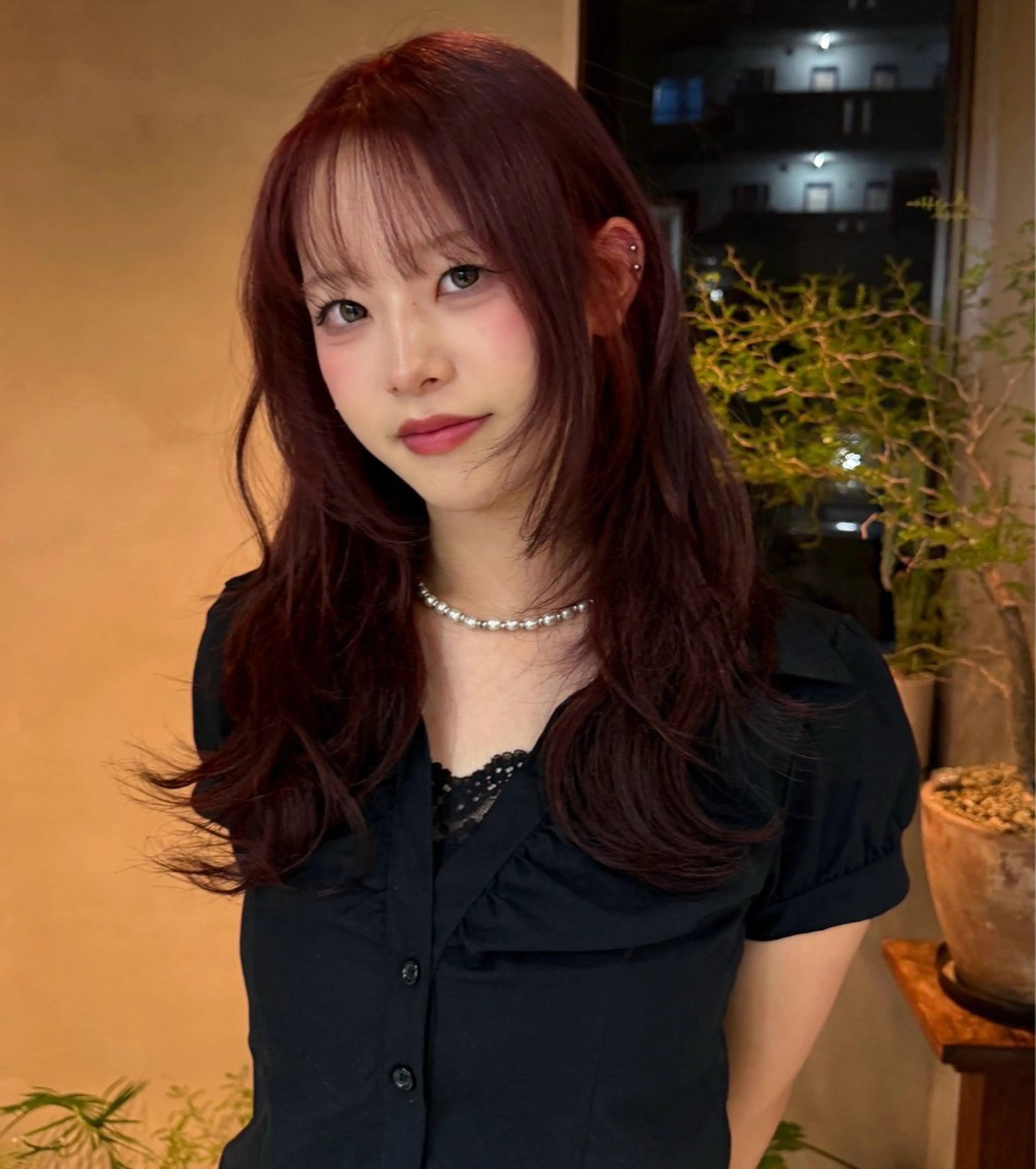 セミロング カラー ベージュカラー ブラウンカラー グレージュ ラベンダーカラー ラベンダーピンク ヘアカラー トリートメント ケアブリーチ ヒナミ名古屋／御器所のヘアスタイル