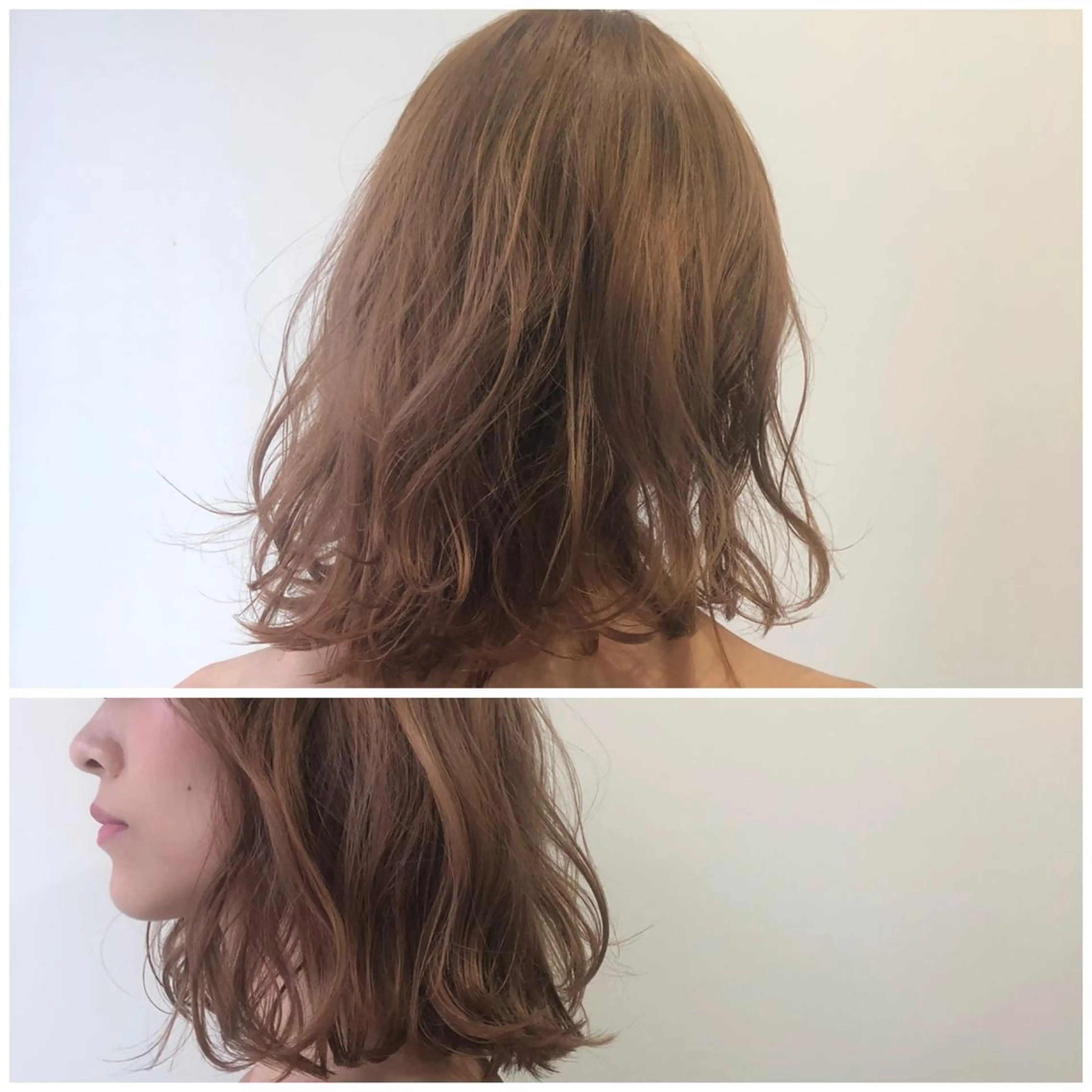 カラー ベージュカラー & kuのヘアスタイル