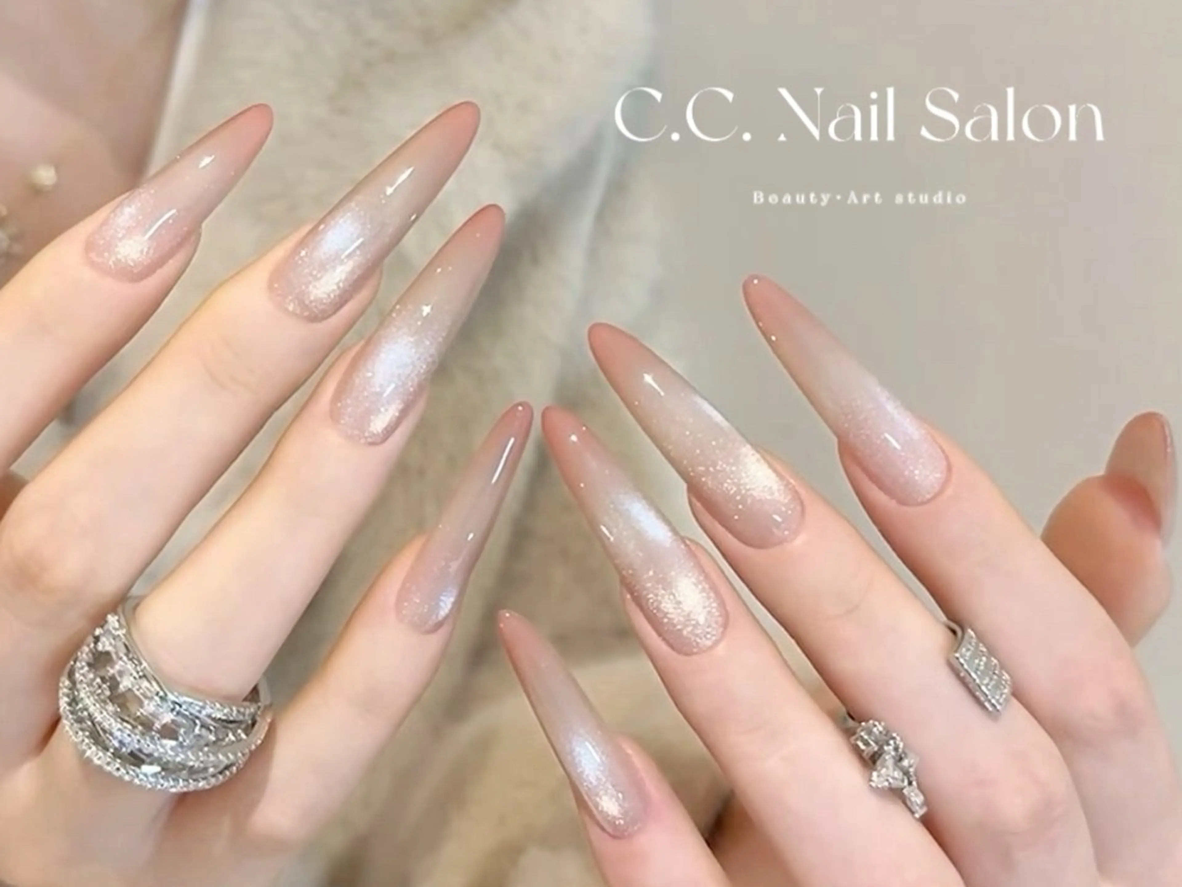 【ミニモ再開キャンペーン】チップ[10本長さ出し]マグネット+カラグラデーション🌷【初回ソフトジェルオフ無料】の写真