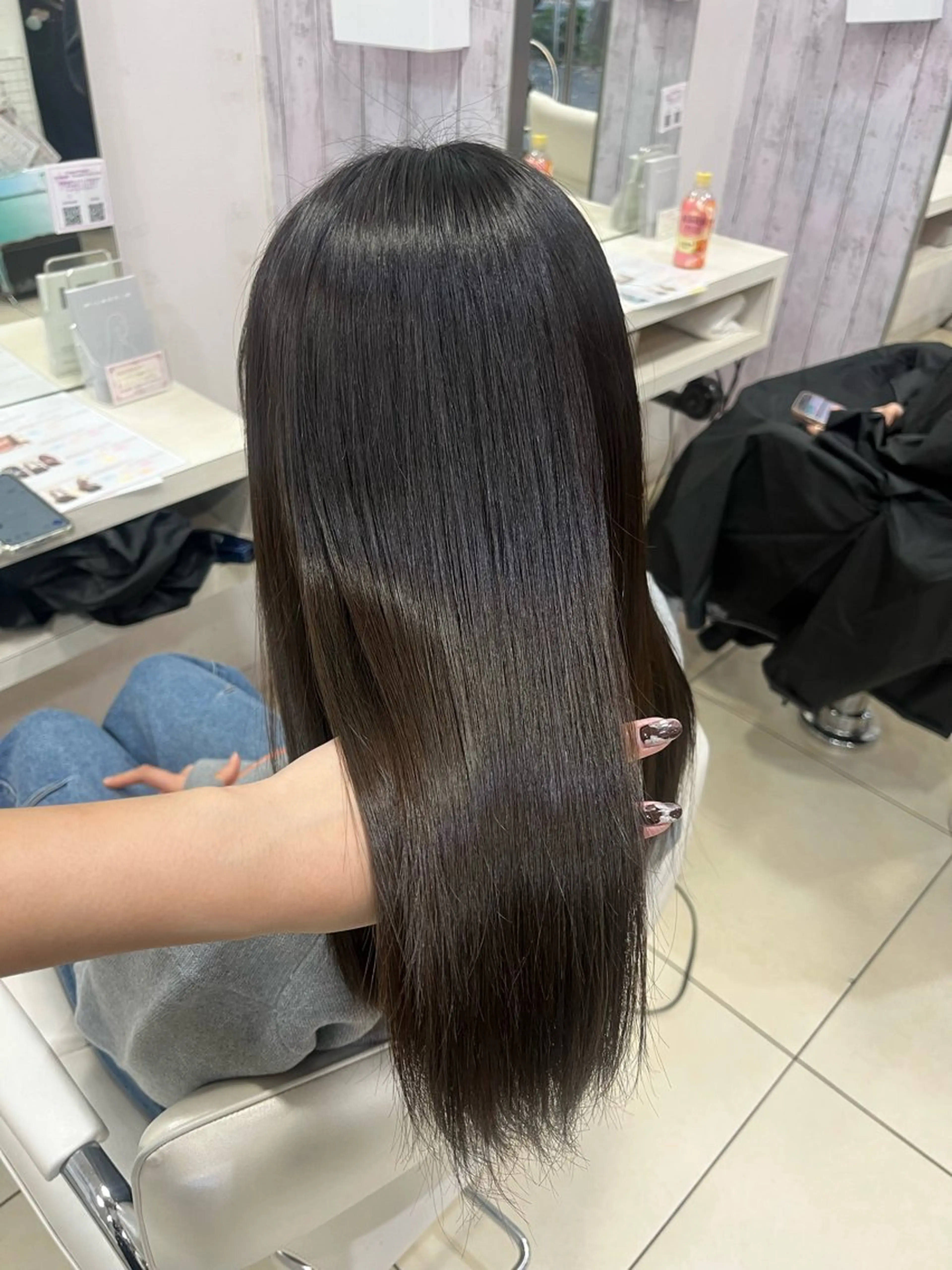 セミロング 【髪質改善カラー】 あむ·. ⟡ 🖤のヘアスタイル