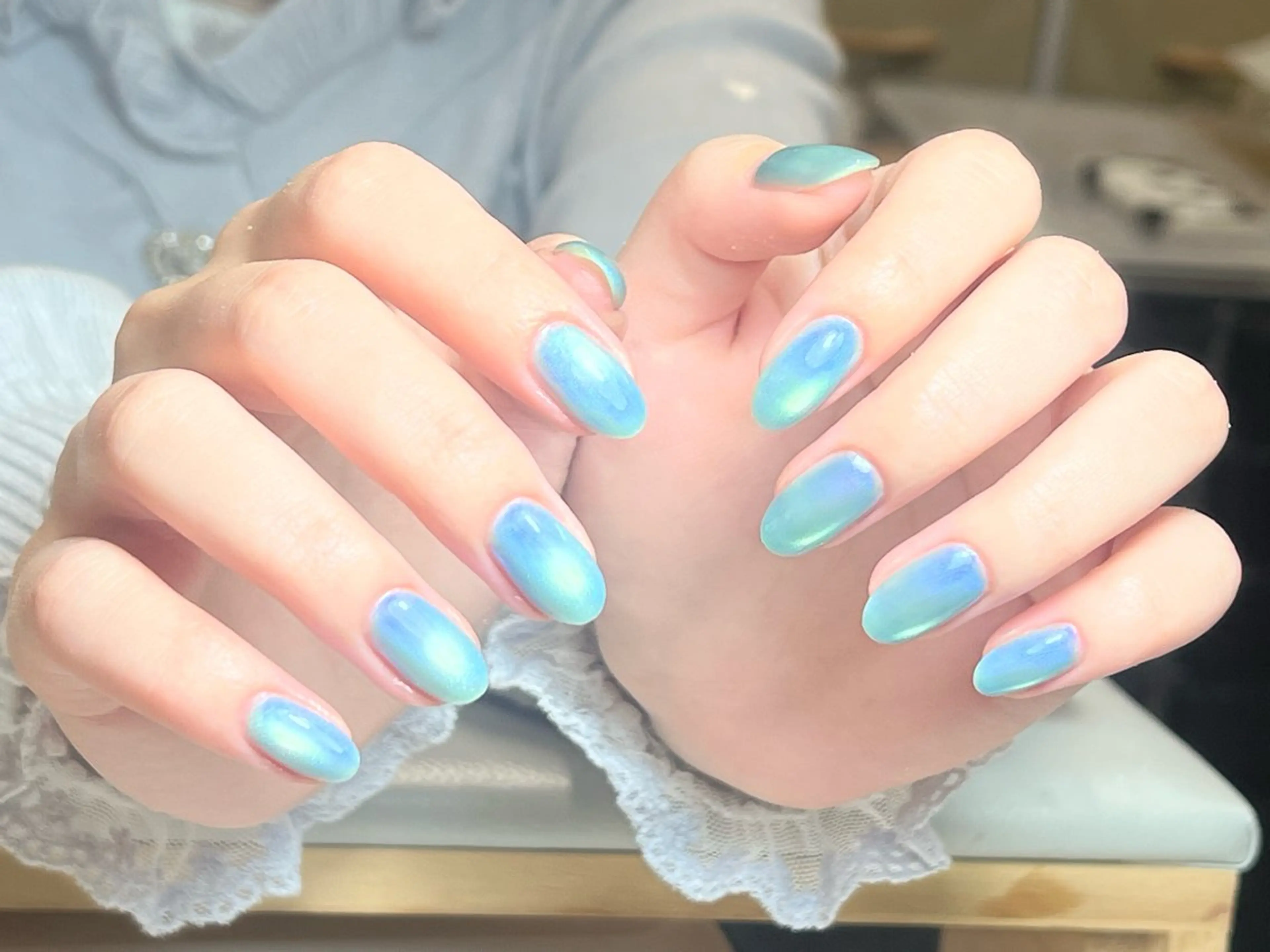 ネイル アートネイル 韓国ネイル 持ち込み ニュアンスネイル ワンカラーネイル イブ ネイリのネイルデザイン