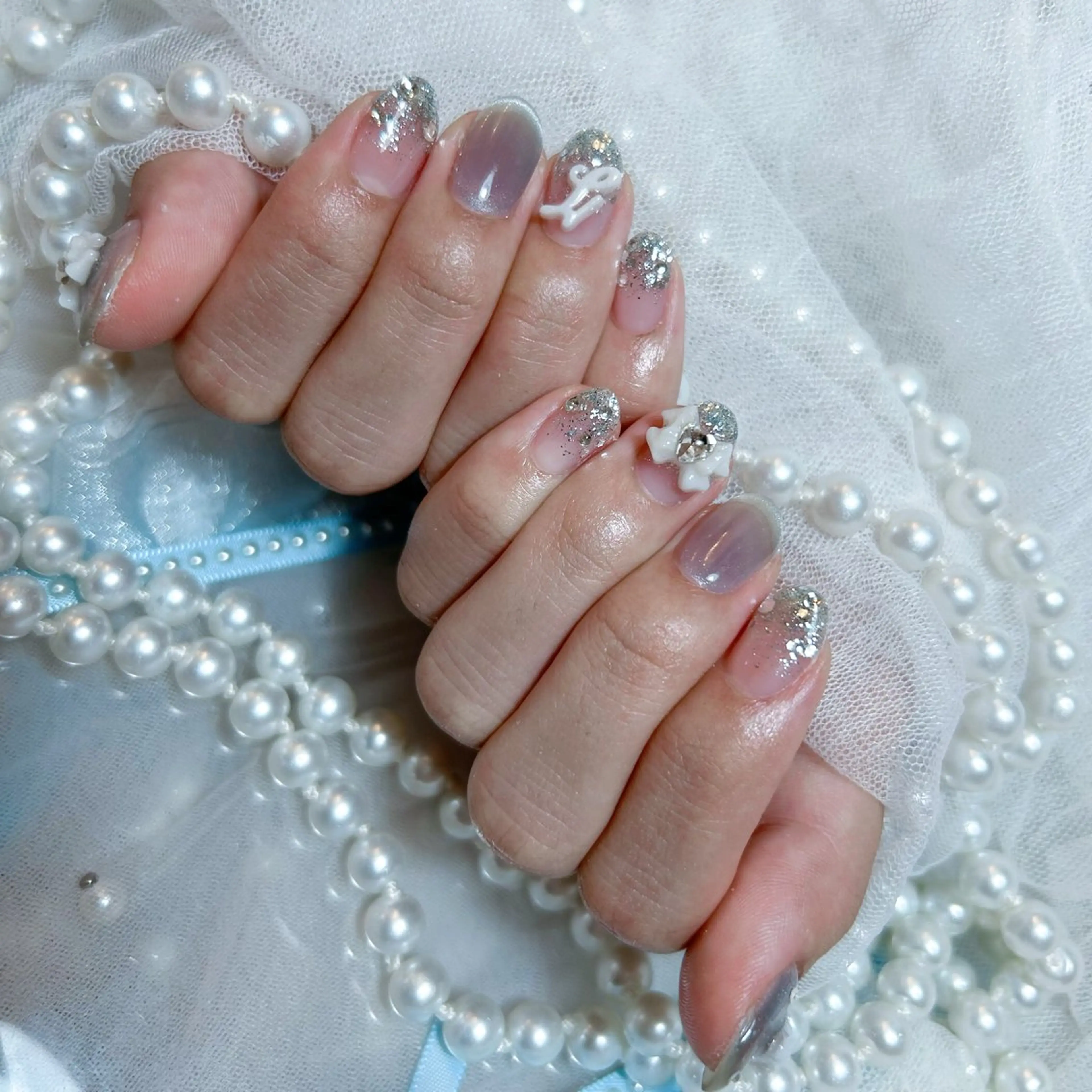 ネイル ハンドネイル Yudia🩵 Yuiのネイルデザイン