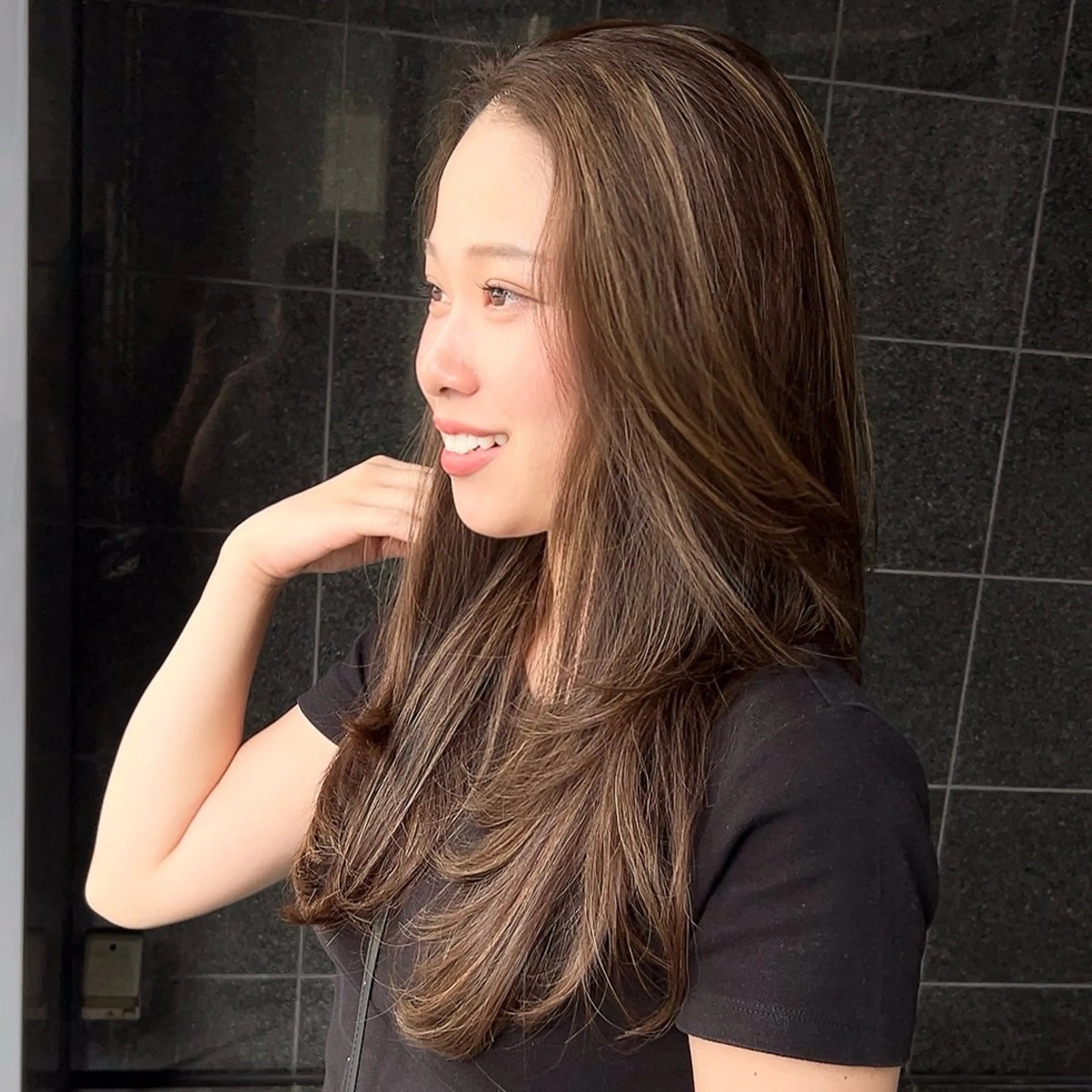 ロング カット ヘアカラー calna 古賀 菜摘のヘアスタイル