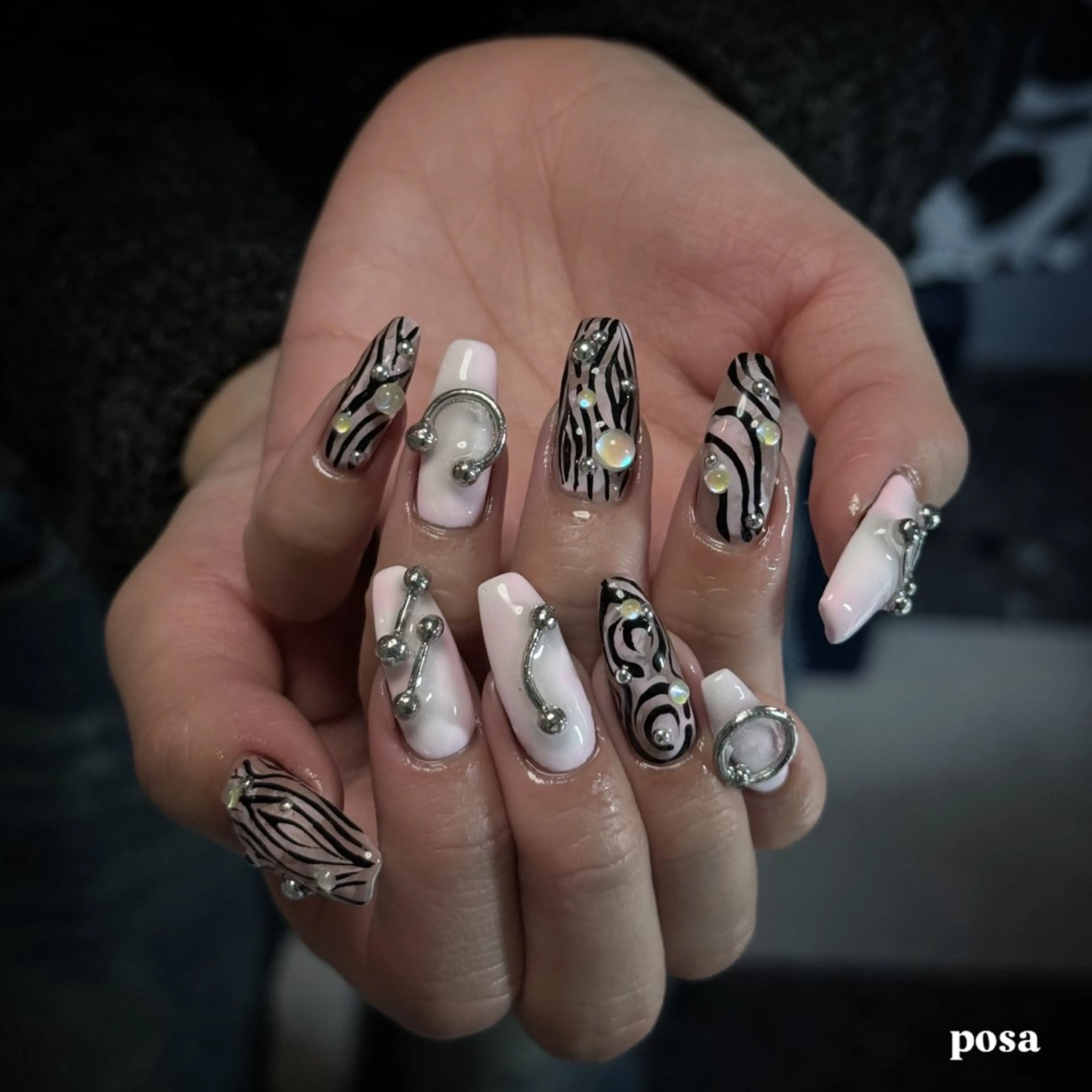 ネイル シンプルネイル ハンドネイル posa nail モエミのネイルデザイン