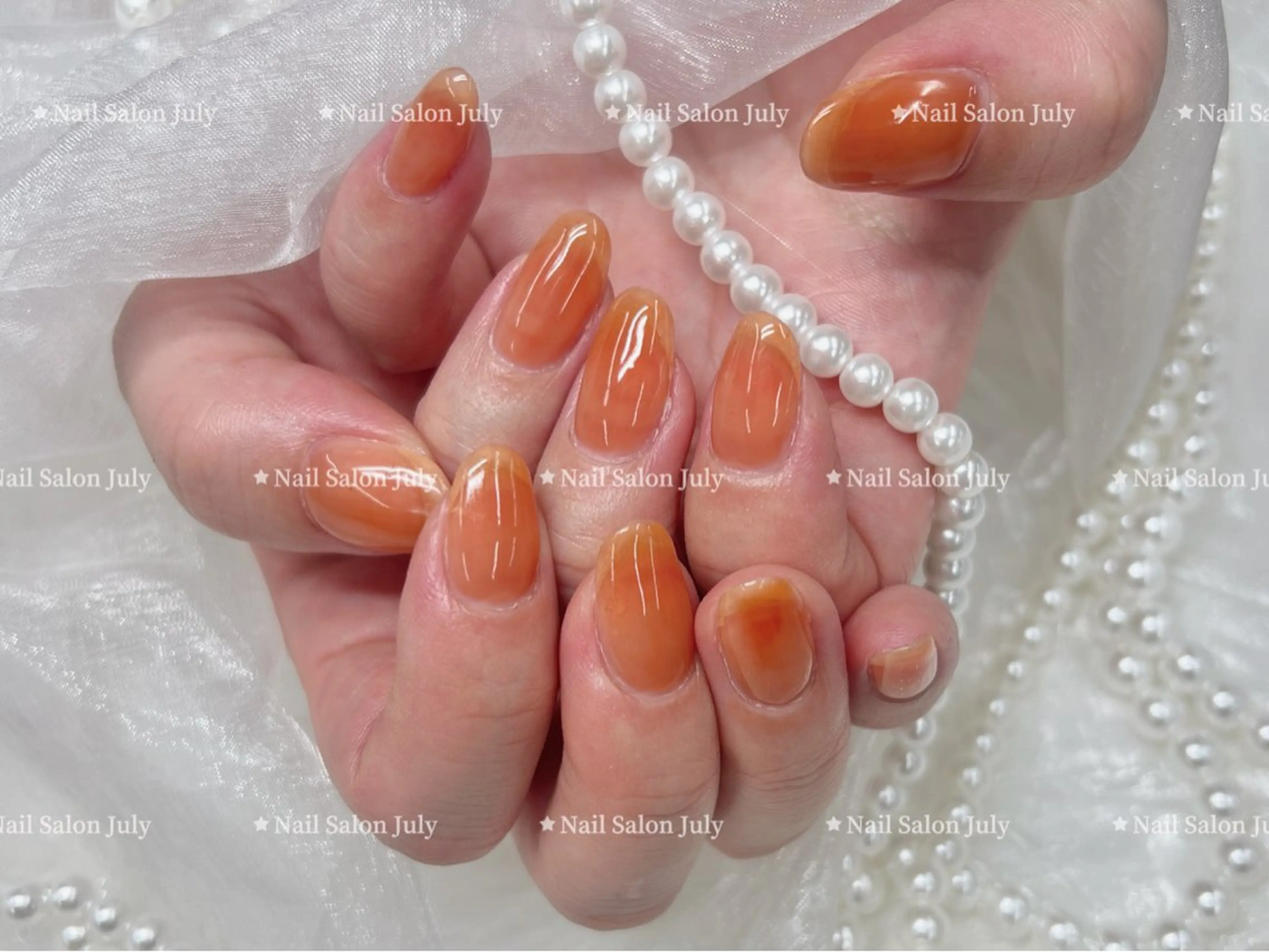 ネイル アートネイル オーロラネイル ジェルネイル ガーリー キラキラネイル July モモのネイルデザイン