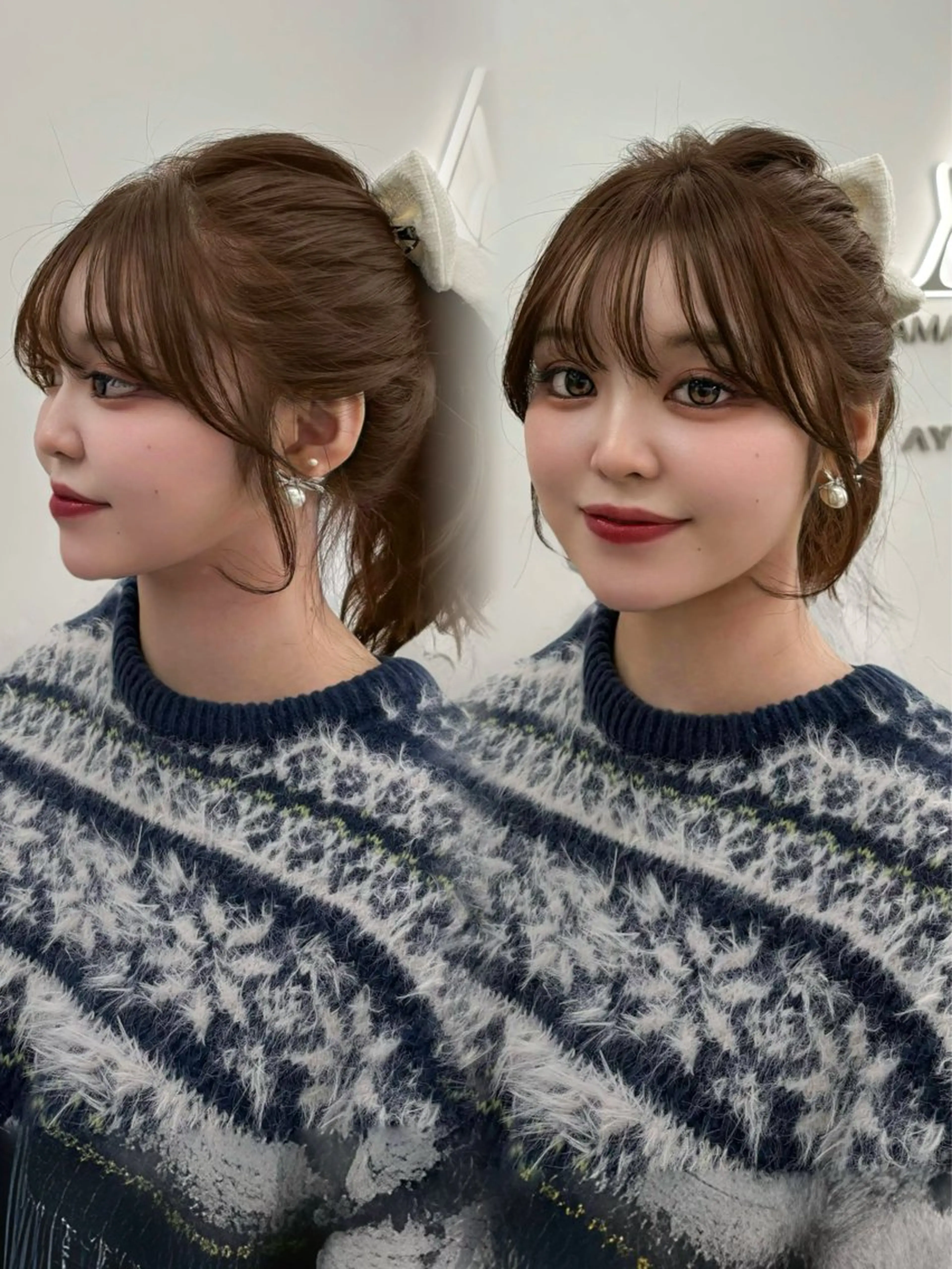 ロング カラー レイヤーカット 小顔カット カット ヘアカラー トリートメント 韓国ヘア/レイヤー/ 顔まわり足立遥奈のヘアスタイル