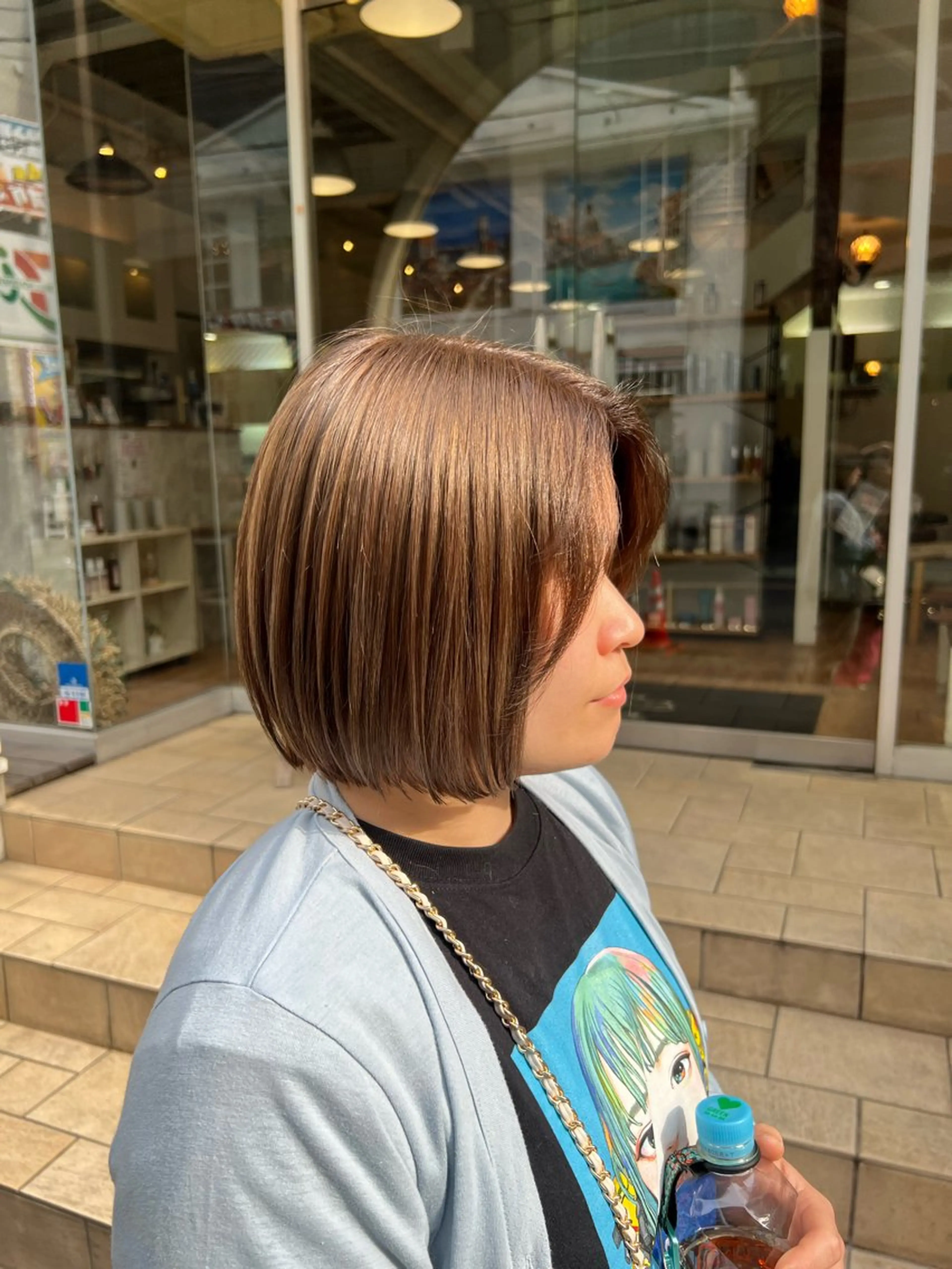 ミディアム ボブ カット ヘアカラー トリートメント インナーカラー♡ Nanakoのヘアスタイル