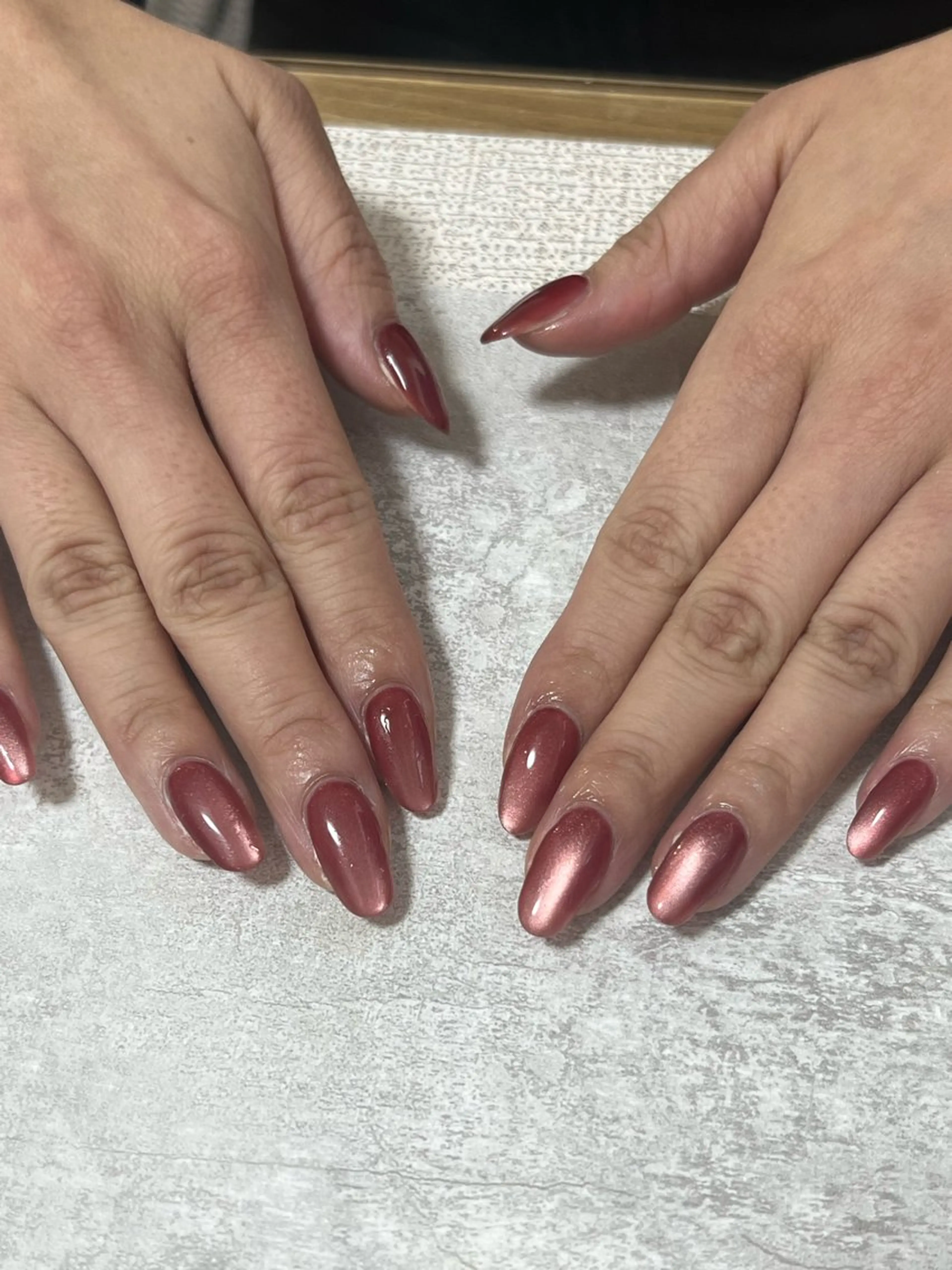 ネイル オーロラネイル フットネイル フレンチネイル ジェルネイル ハート ハンドネイル mogunail &blowのネイルデザイン