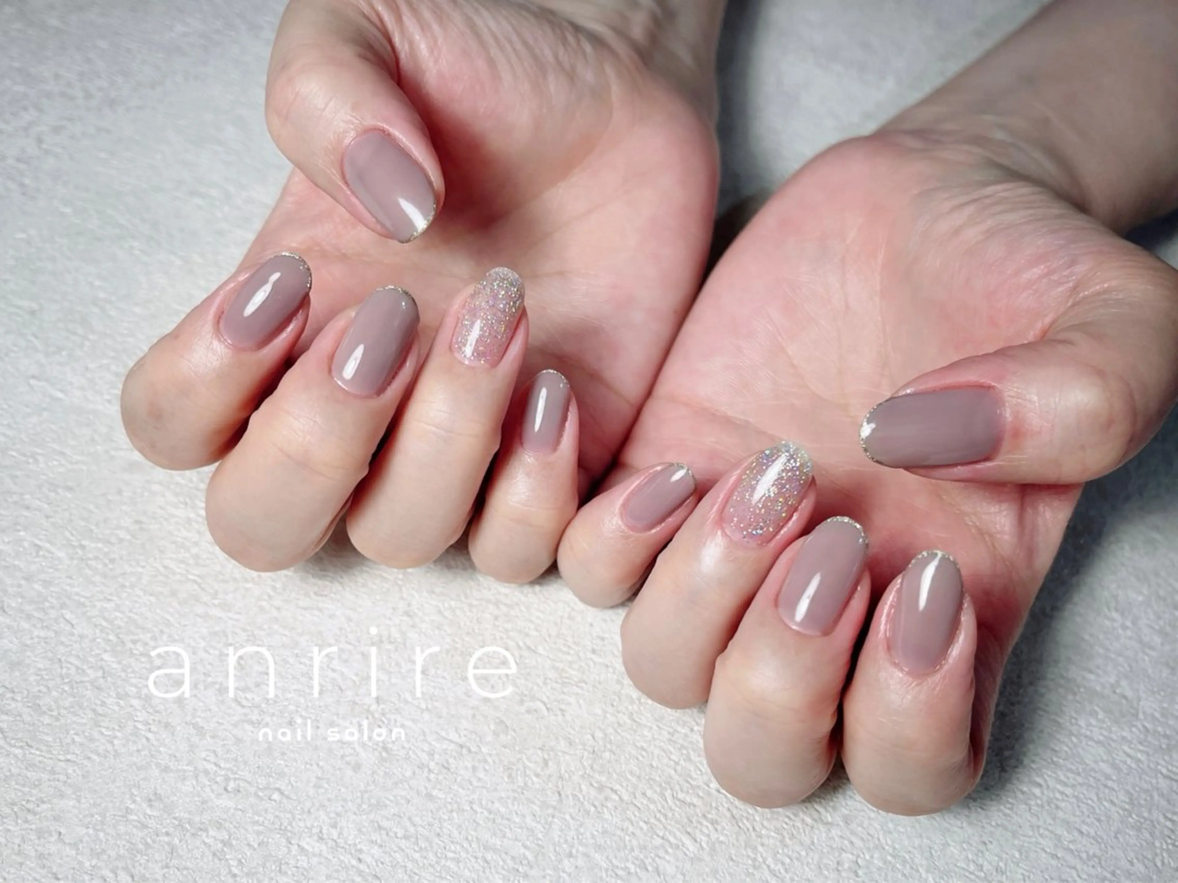 ネイル フラッシュネイル キラキラネイル ラメ(グリッター) オフィスネイル シンプルネイル ハンドネイル nailsalon anrireのネイルデザイン