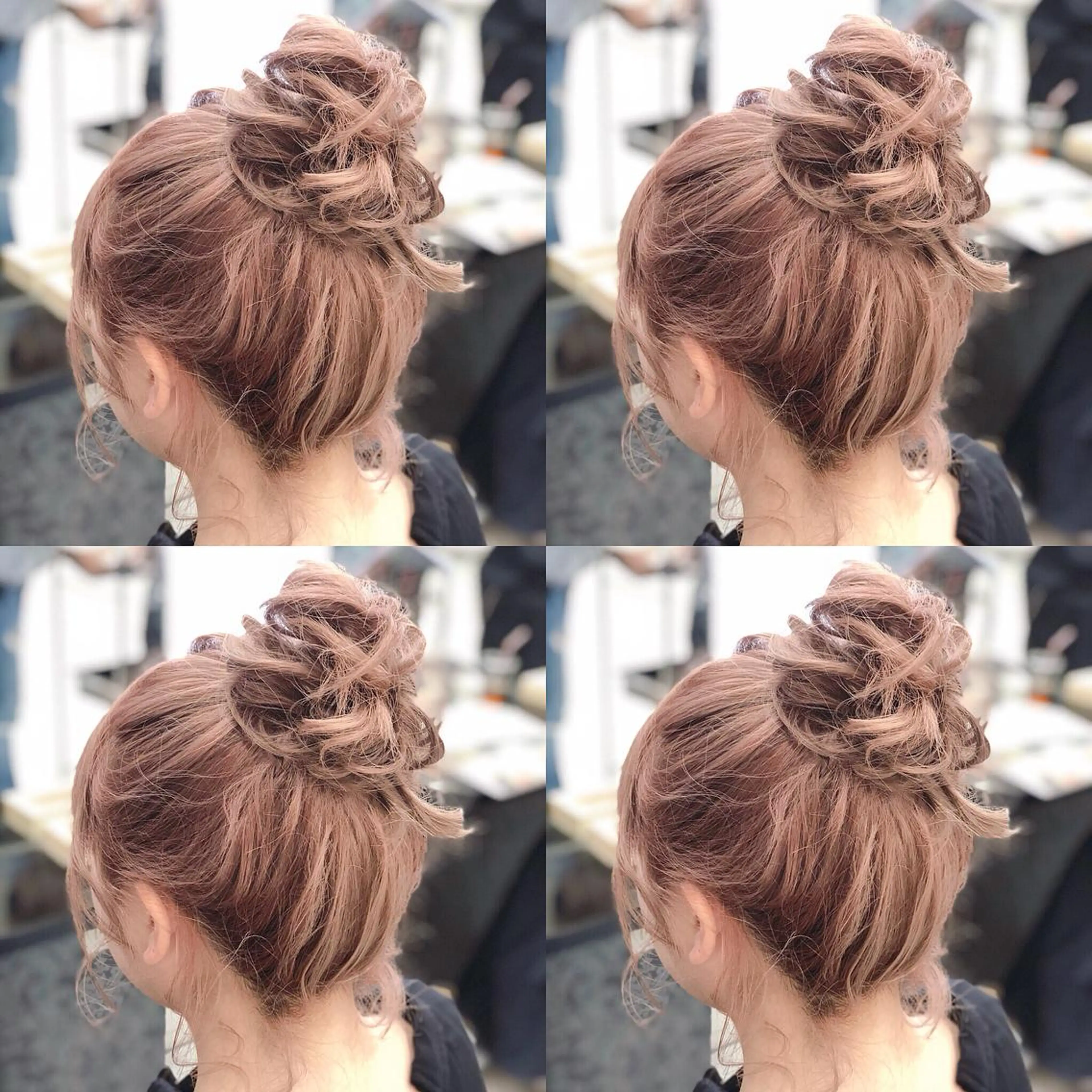 ミディアム ヘアアレンジ お団子ヘア ヘアセット 🌷MAYU 🌷のヘアスタイル