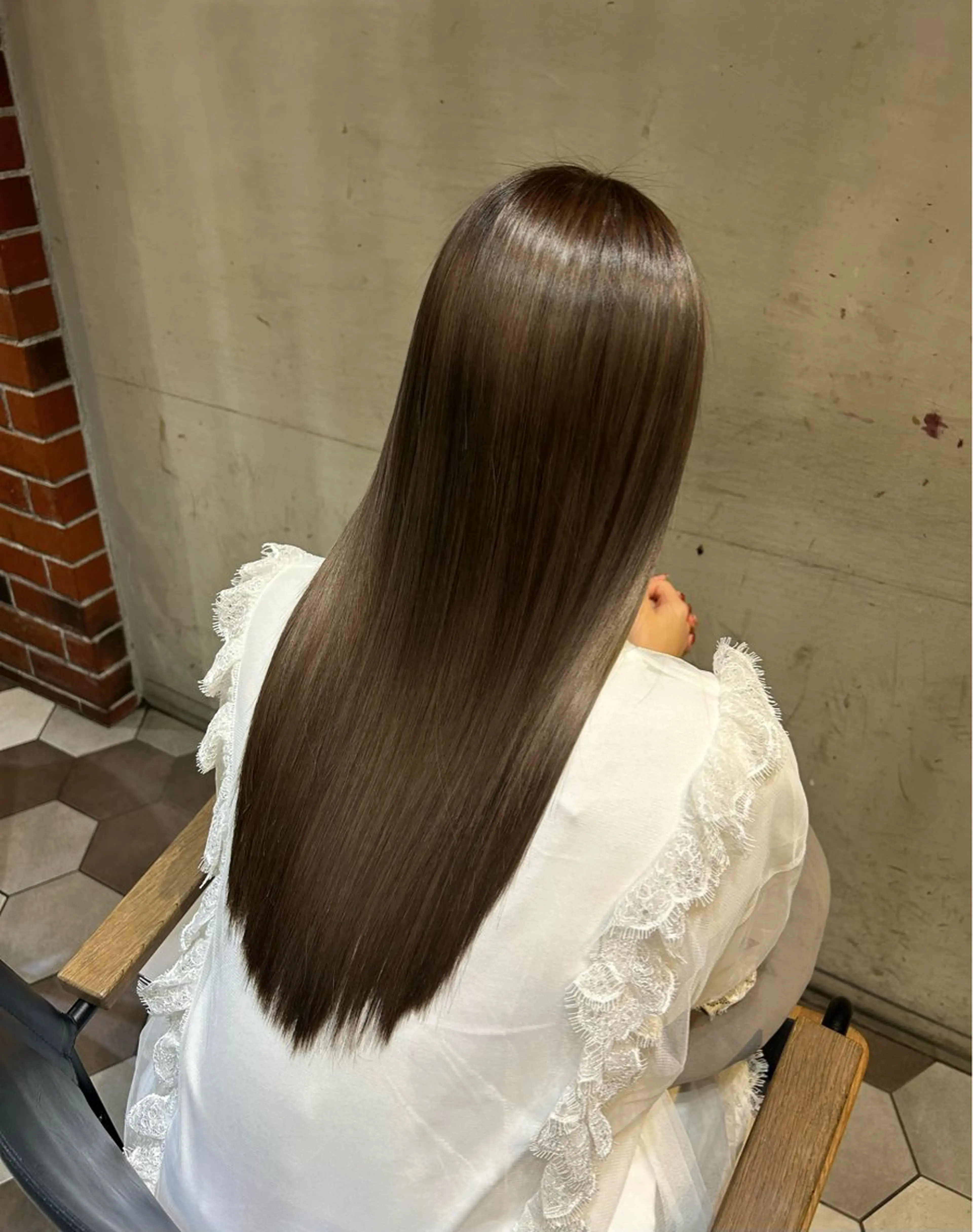 ロング カラー ninaアイドル前髪 ×透明感🎀のヘアスタイル